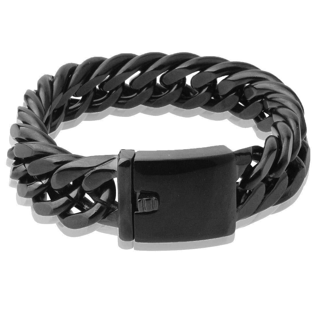 Chunky Black Stainless Steel Cuban Link Chain for Men - Stylish & Durable Necklace for Everyday Wear