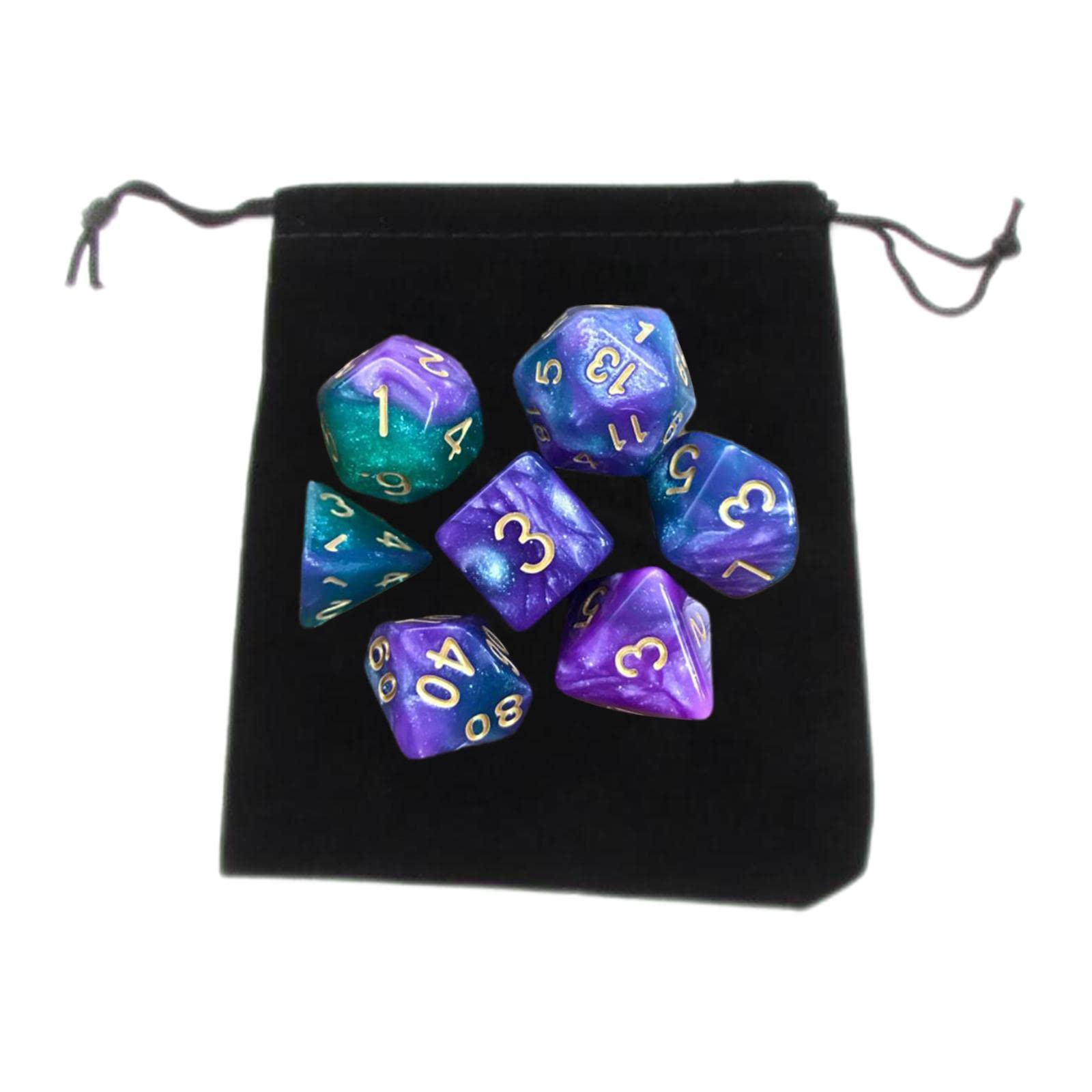 Funny Purple Acrylic Dice Set for Tabletop Games, RPG, Board Games, and Bar Gatherings - Perfect for Game Nights, Parties, and Role-Playing Adventures