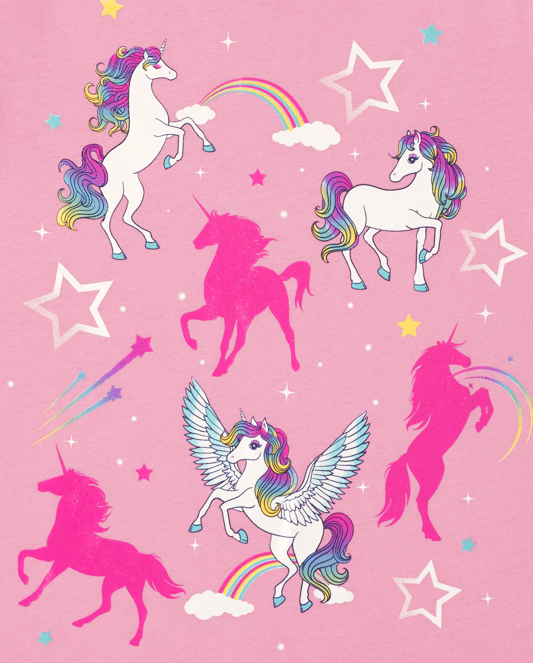 The Children's Place Girls' Unicorn Short Sleeve Graphic T-Shirts - 3 Pack Cute Unicorn Printed Cotton Tees for Toddler & Kids - Perfect for School, Playdates & Birthday Parties