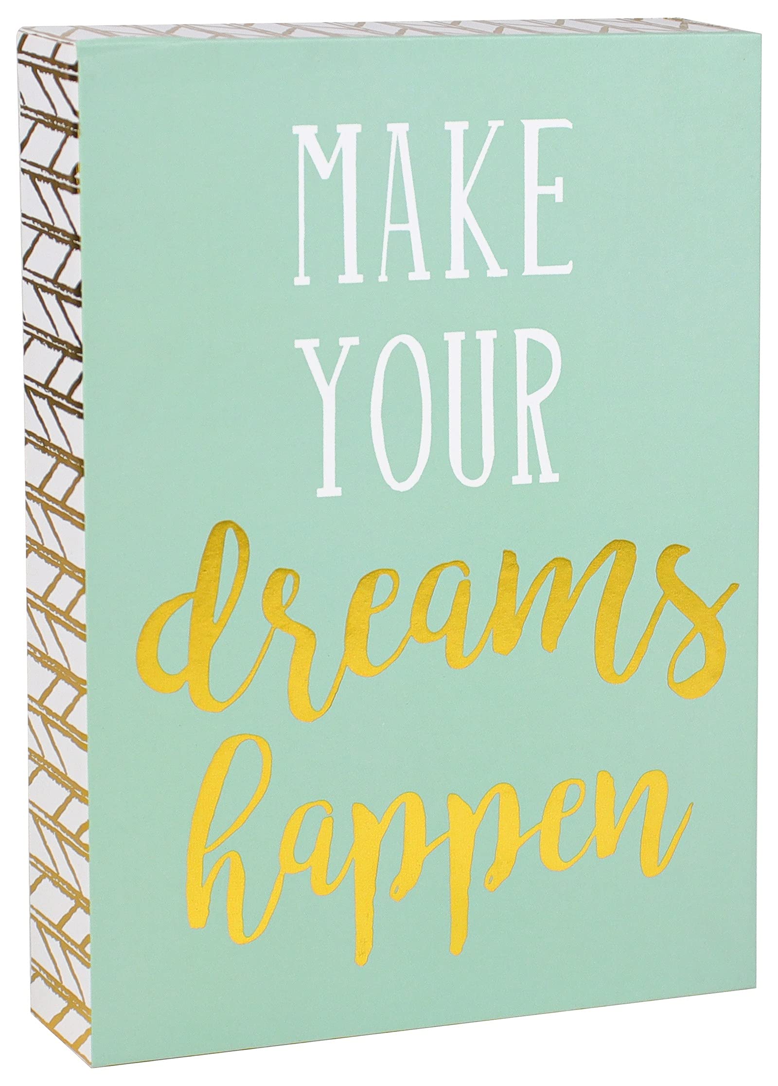 7x5 Inch Wooden Box Sign with Inspirational Quote - Motivational Home & Office Decor - Perfect for Wall Art, Shelf Display, and Gift Giving