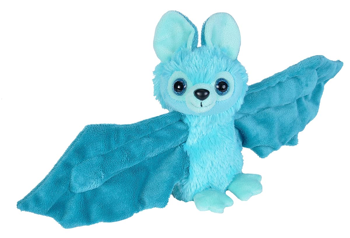 Wild Republic Blue Bat Plush Hugger - 8 Inch Stuffed Animal Toy with Slap Bracelet for Kids | Perfect for Playtime, Gifts & Halloween Decor