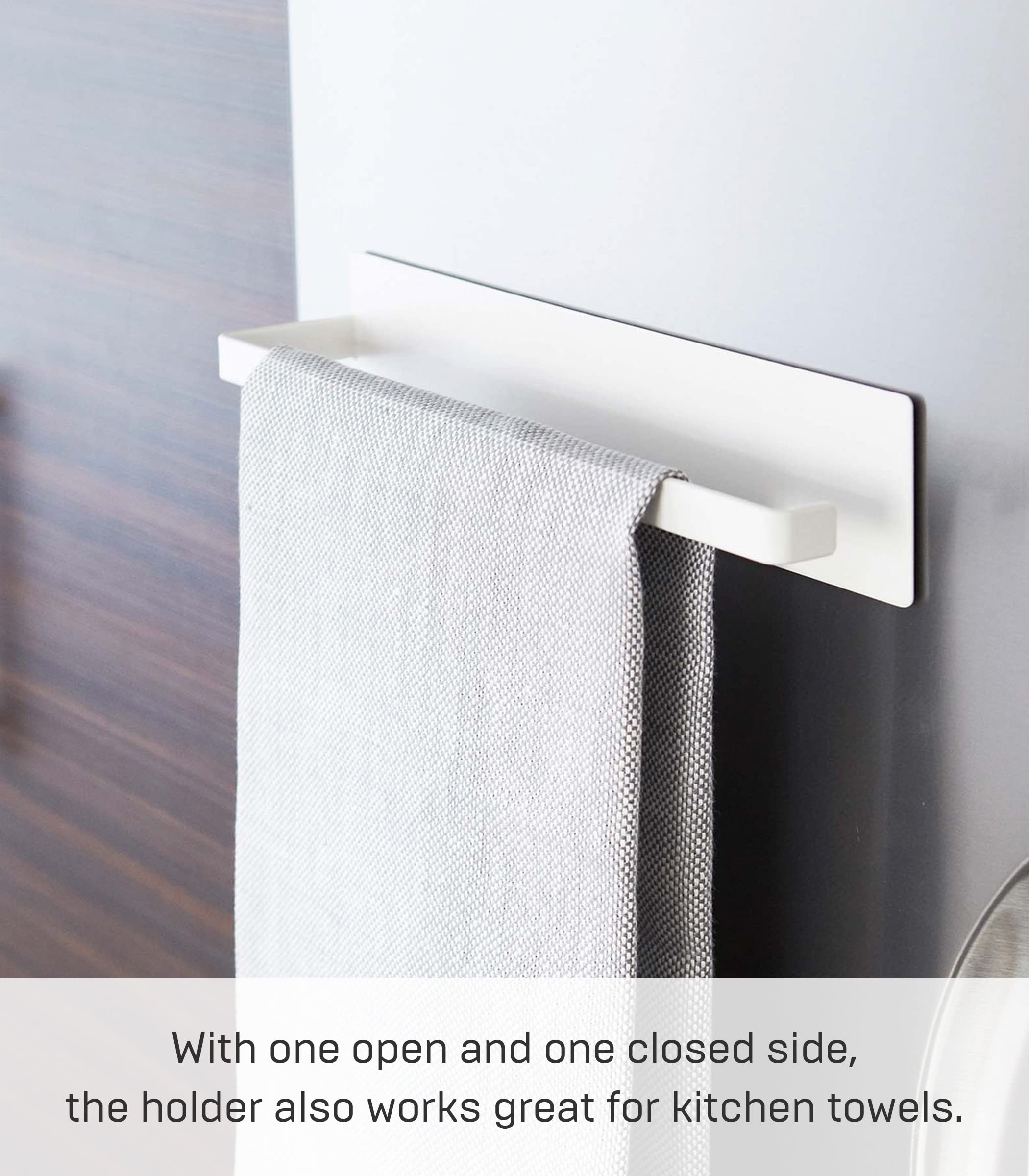 Yamazaki Home Magnetic Paper Towel Holder - Stainless Steel Kitchen Roll Dispenser with Vertical & Horizontal Mounting Options | Space-Saving Organizer for Kitchen Countertops, Pantries & Small Spaces
