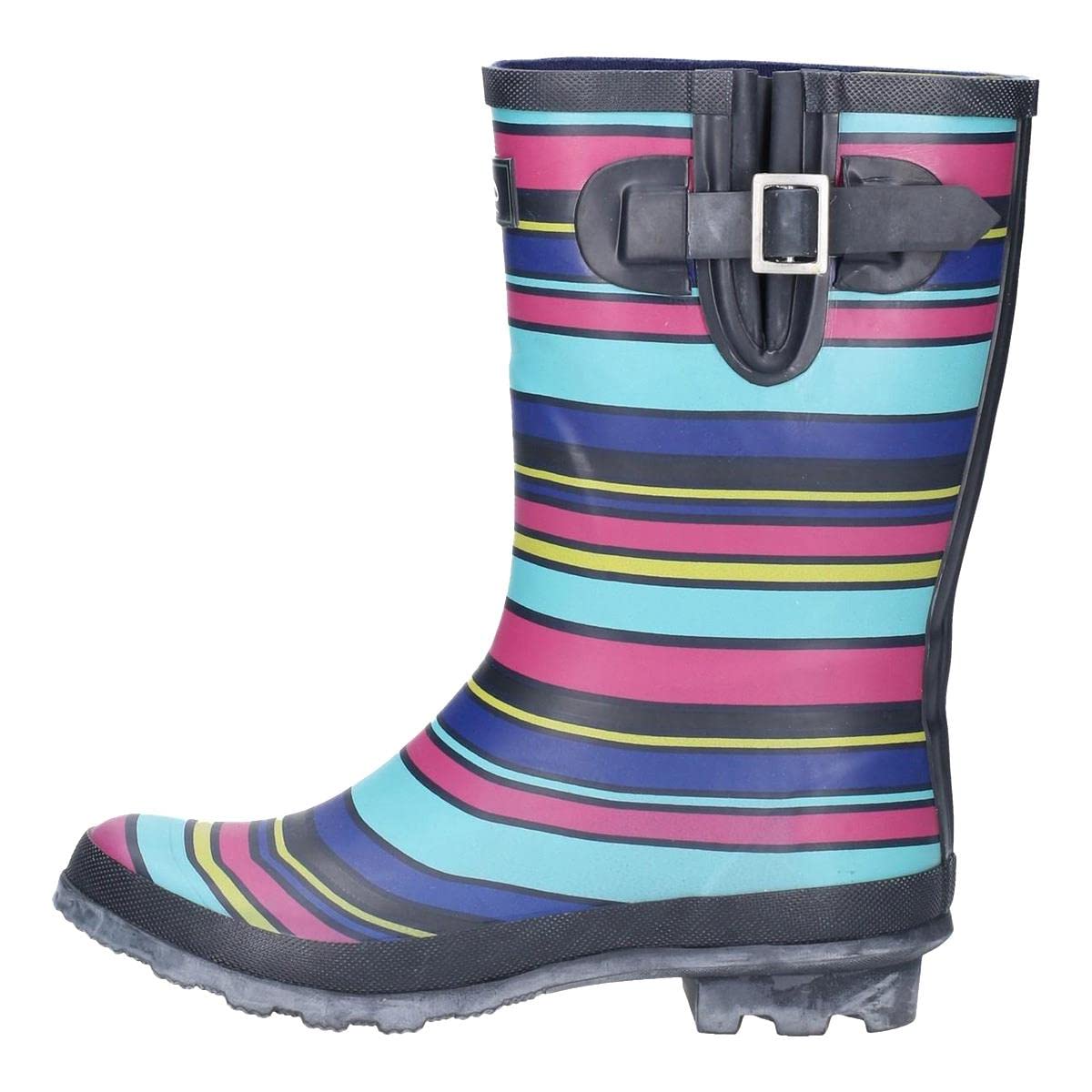 Women's Waterproof Mid Calf Wellington Boots - Elasticated Comfort Rain Boots for Gardening, Hiking & Outdoor Activities