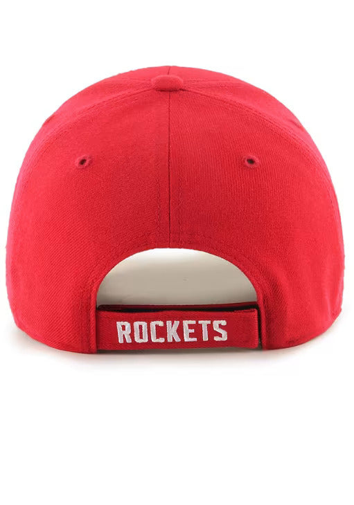 47 Brand Houston Rockets MVP Adjustable Snapback Hat - Red - Perfect for Basketball Games, Outdoor Activities & Casual Wear
