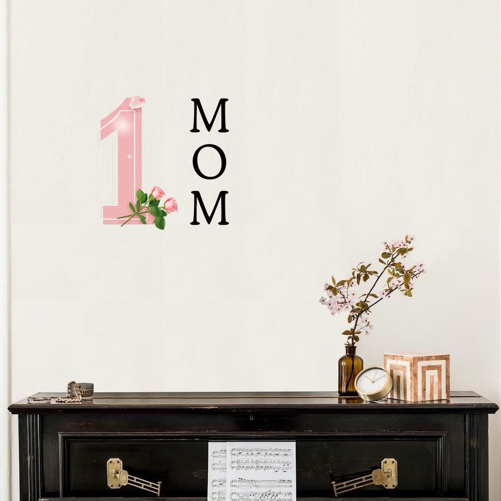 Elegant Happy Mother's Day Acrylic Wall Stickers - Inspirational Mom Quotes & Letter Decals for Home Decor, Kitchen, Baking Room & Nursery Wall Art