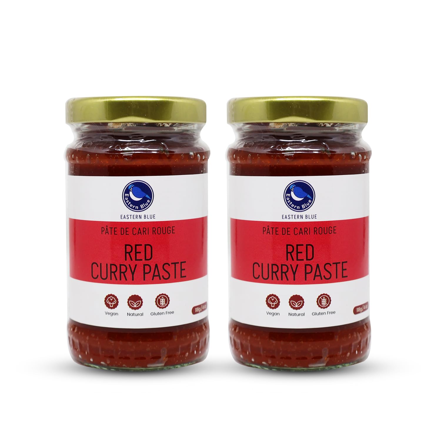 Authentic Thai Red Curry Paste 4oz (2-Pack) - Vegan & Gluten-Free for Asian Cooking