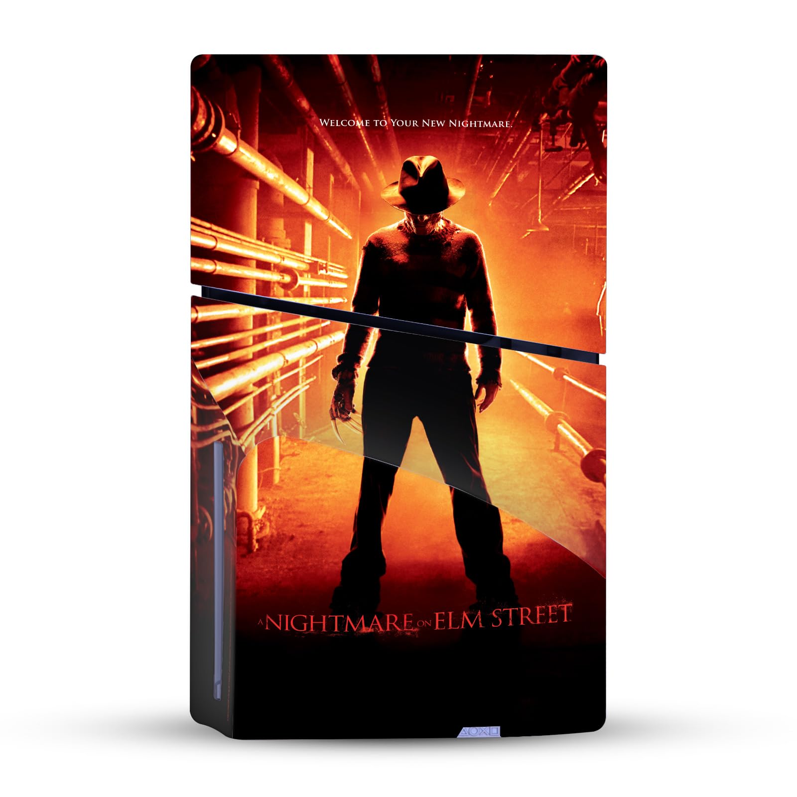 Officially Licensed A Nightmare On Elm Street Freddy PS5 Skin - Vinyl Decal Sticker for Sony PlayStation 5/Slim/Pro Disc Edition - Horror Gaming Accessory for Horror Fans & Movie Lovers