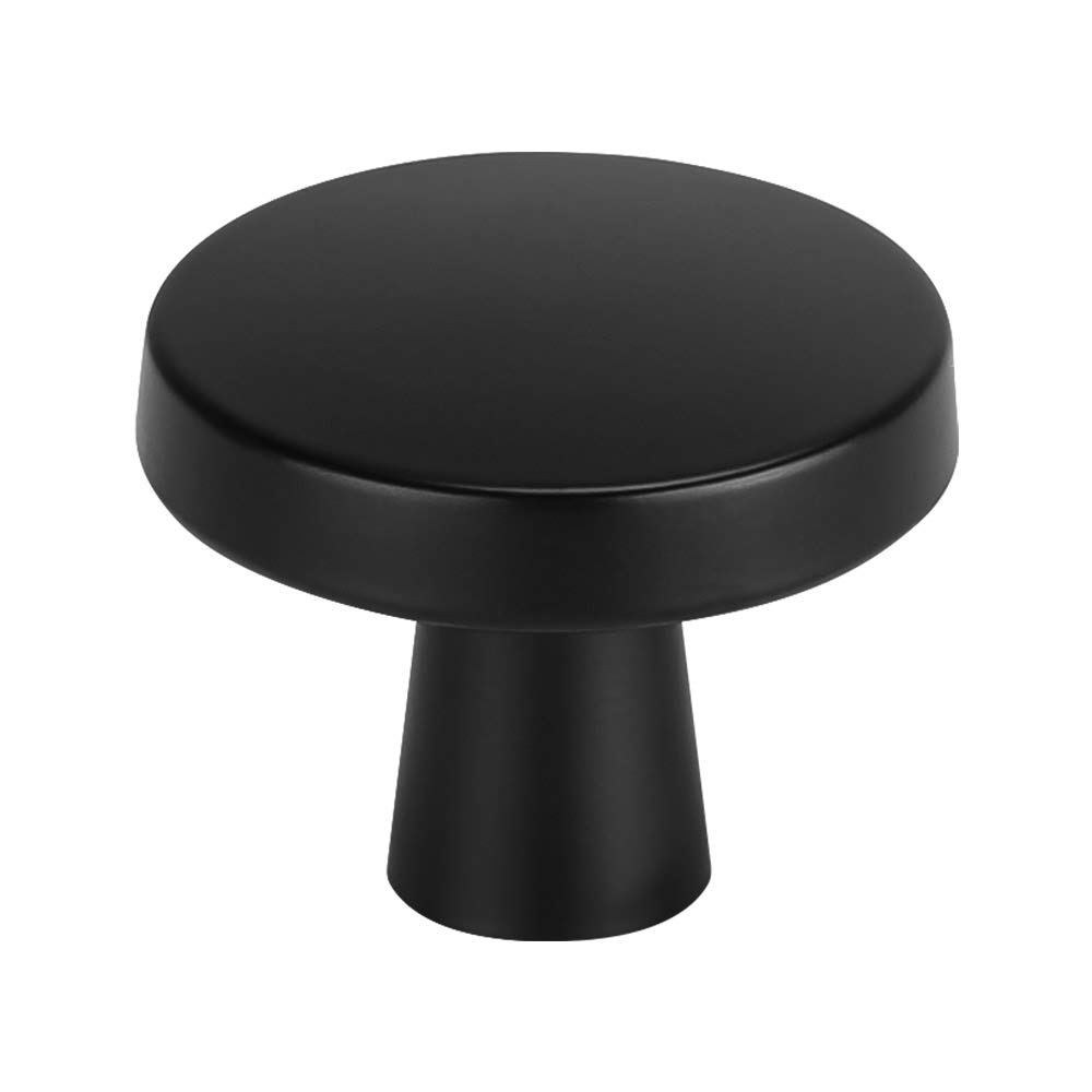 10 Pack Matte Black Cabinet Knobs - HD5310BK Zinc Alloy Drawer Pulls for Kitchen, Bathroom & Dresser