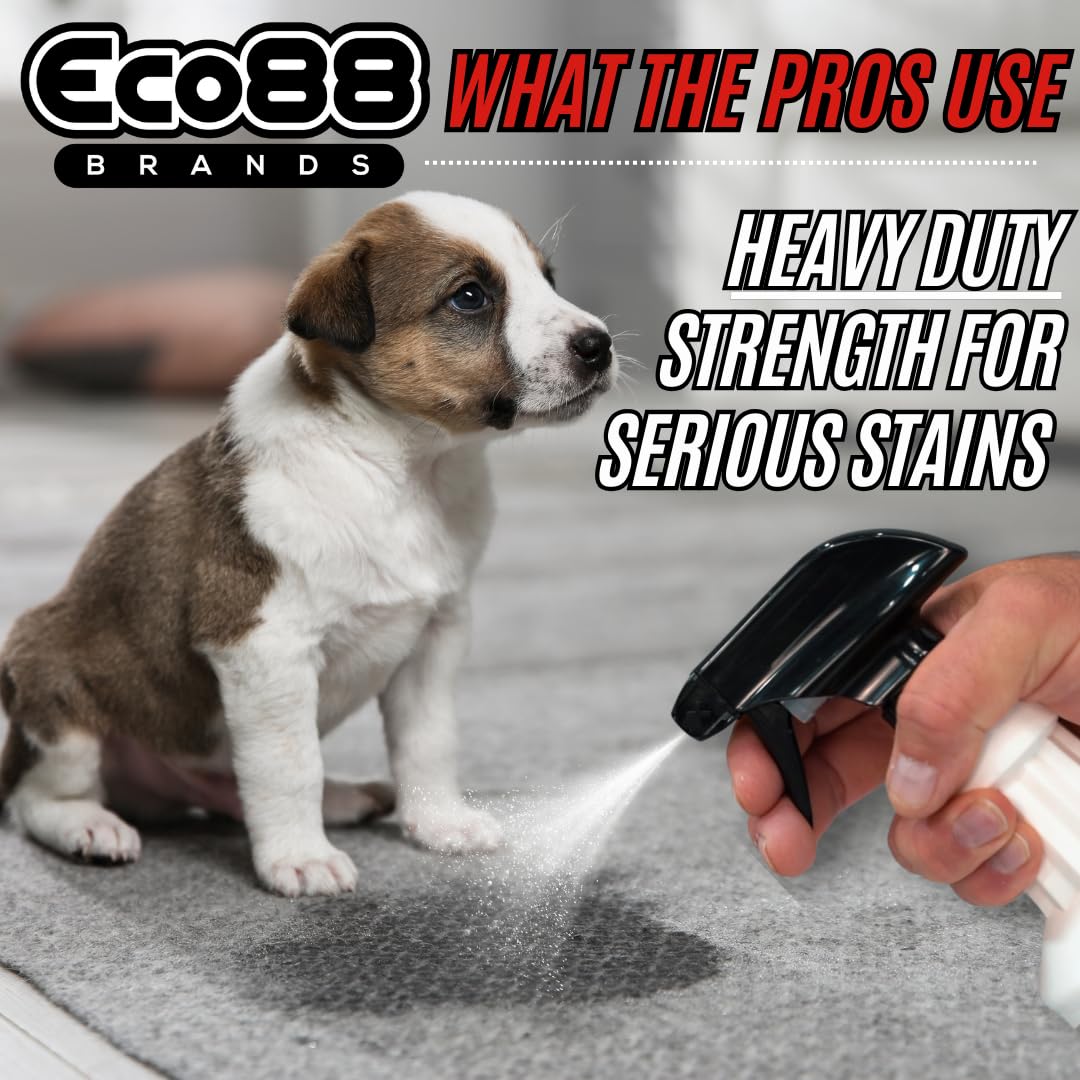 Eco-88 Pet Stain & Odor Eliminator - 2 Gallon Refill for Dogs & Cats - Powerful Enzyme Cleaner for Carpets, Upholstery & Floors - Safe & Non-Toxic Solution for Pet Accidents