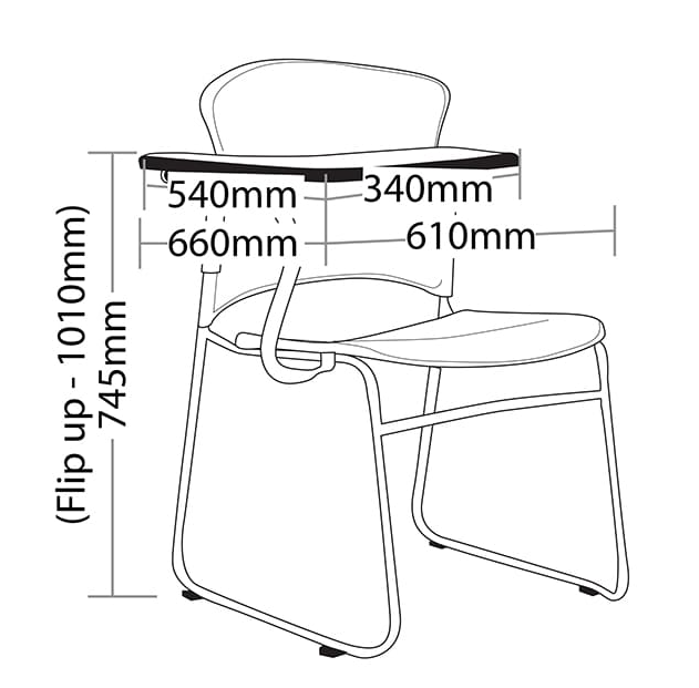 Ergonomic Focus Chair with Adjustable Tablet Holder - Perfect for Home Office, Study, and Gaming