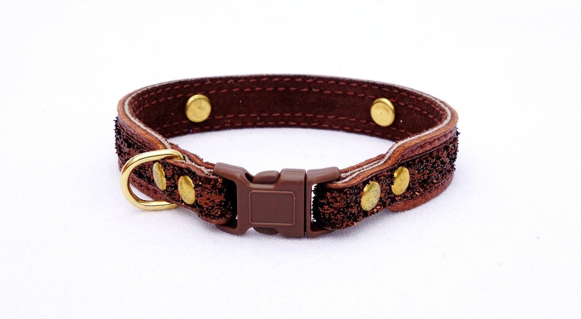 Engraved Leather Cat Collar with Suede Lining - Lightweight 5/8