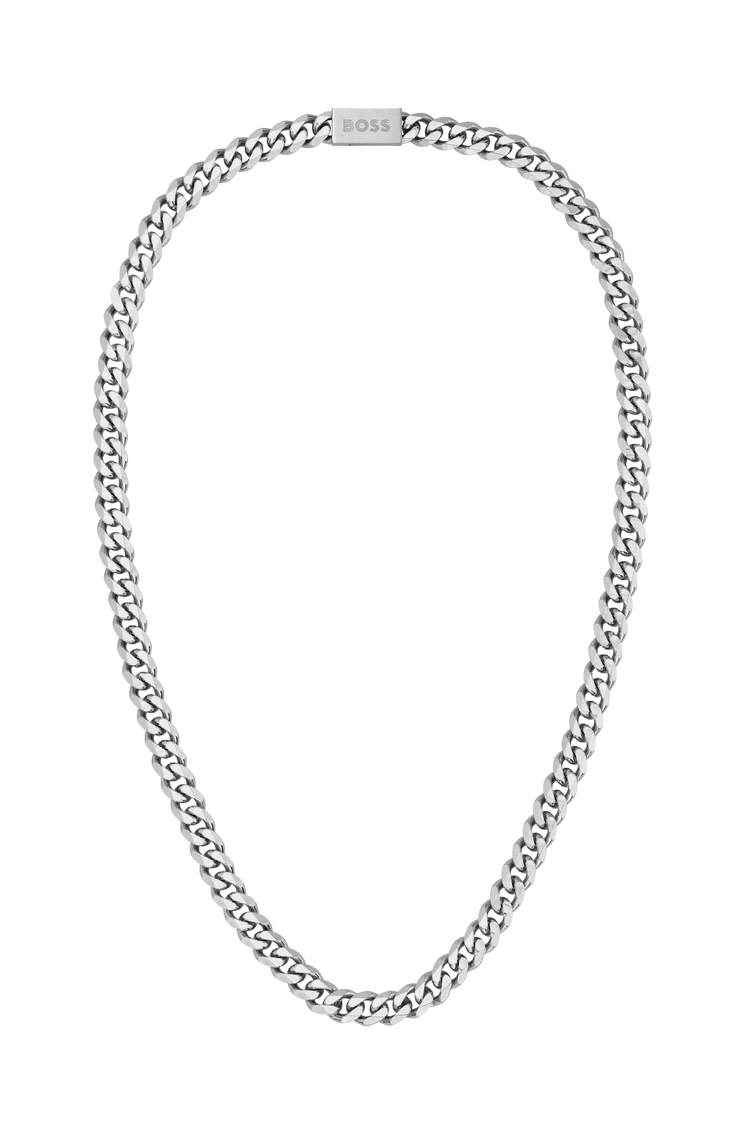 BOSS Jewelry Men's CHAIN LINK Collection Stainless Steel Chain Necklace - 18K Gold Plated, 20-24 Inch Adjustable, Gift for Him, Perfect for Casual Wear & Special Occasions