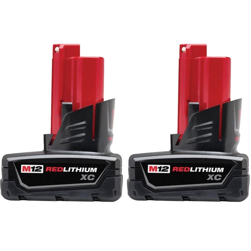 48 11 2412 M12 REDLITHIUM XC 3.0Ah Battery 2-Pack - Power Tools for DIY Projects & Professional Construction Work