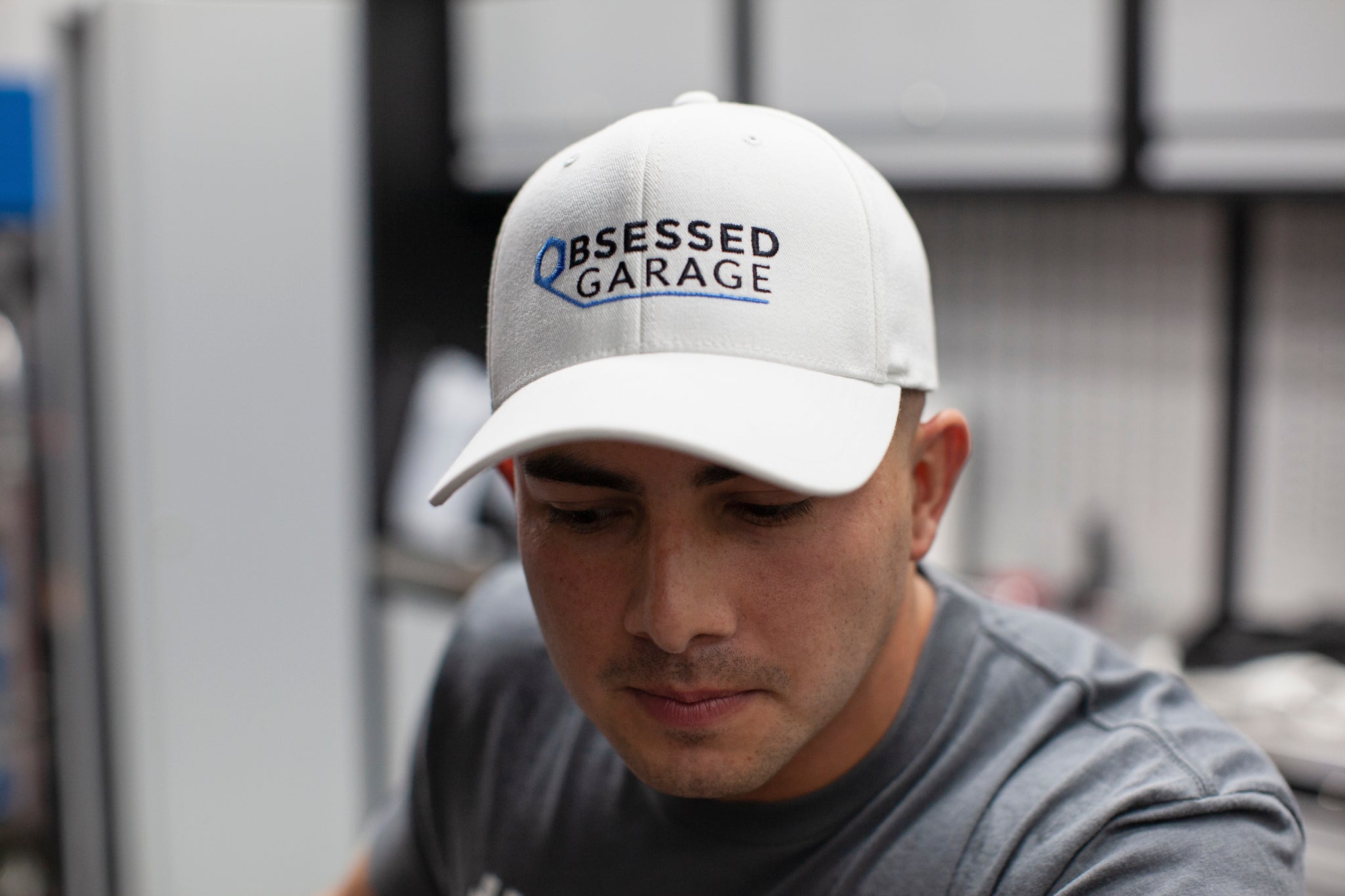 Obsessed Garage Logo Hat - Premium Adjustable Baseball Cap for Car Enthusiasts - Perfect for Car Shows, Racing Events & Outdoor Activities