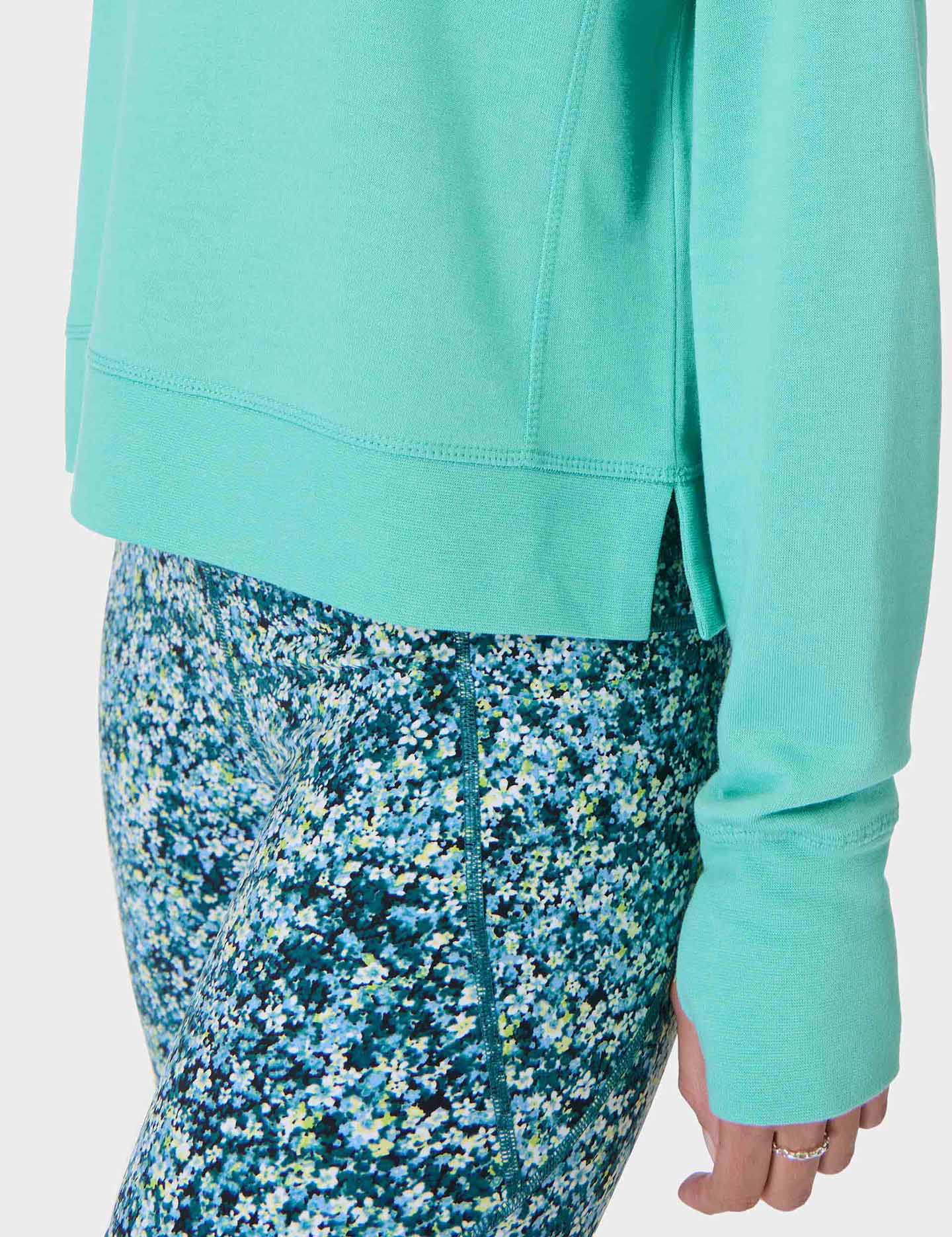 After Class Crop Sweatshirt - Women's Casual Pullover Hoodie in Sea Spray Blue | Perfect for School, Gym, and Streetwear Fashion