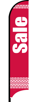 Feather Flag Banner - Red & White Sale Flag Only | Outdoor Advertising, Grand Openings, Car Dealerships & Retail Promotions
