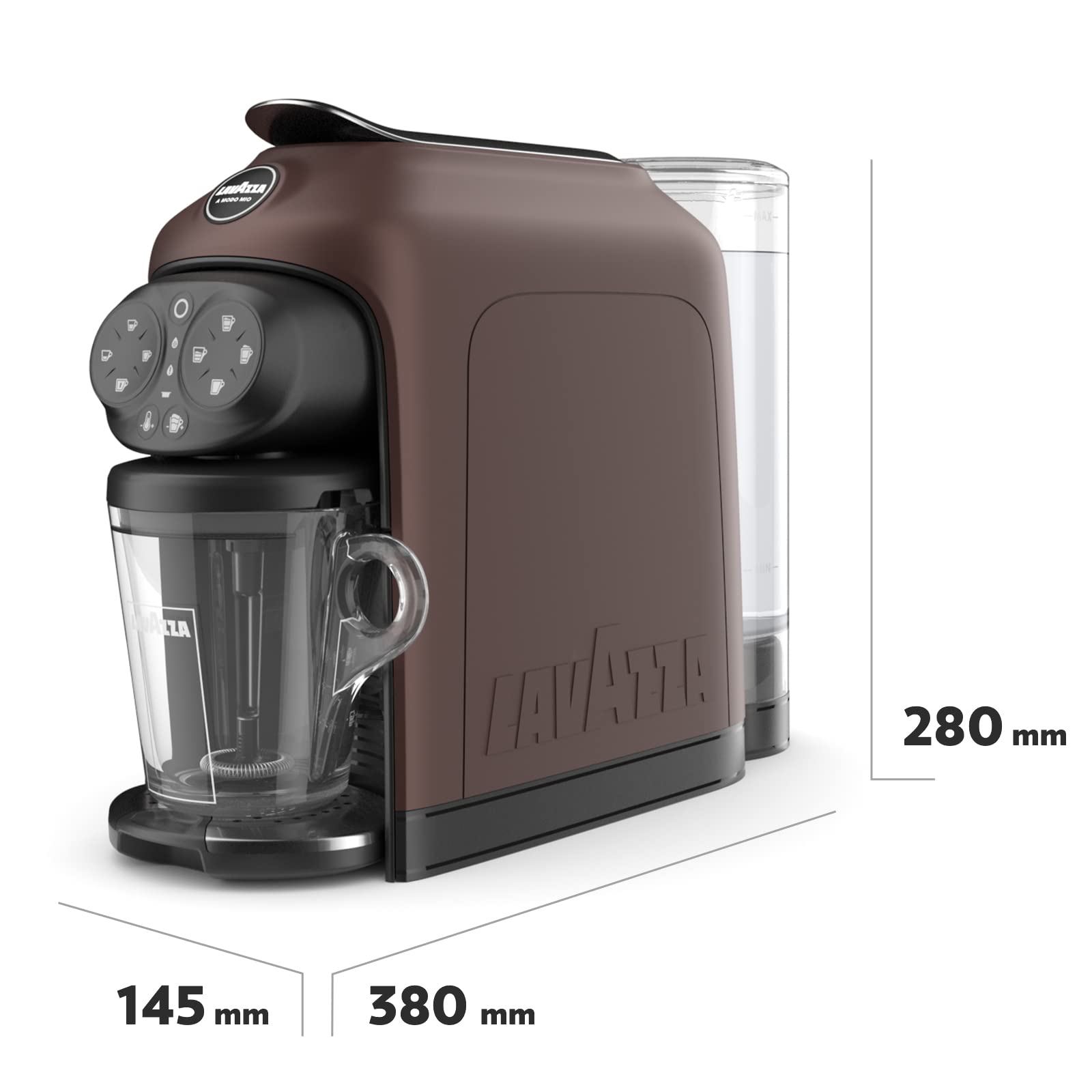Lavazza A Modo Mio Deséa Coffee Capsule Machine - Compatible with A Modo Mio Pods, Touch Screen, Auto Shut-Off, Dishwasher Safe, 1500W (220-240V) - Perfect for Home & Office Espresso Brewing