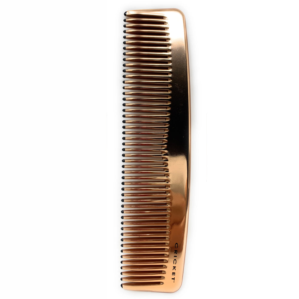 Copper Infused Hair Comb for Men & Women - Cricket Copper Clean Finishing Comb with Dressing & Styling Teeth - Perfect for Salon, Home Hair Care & Travel Grooming