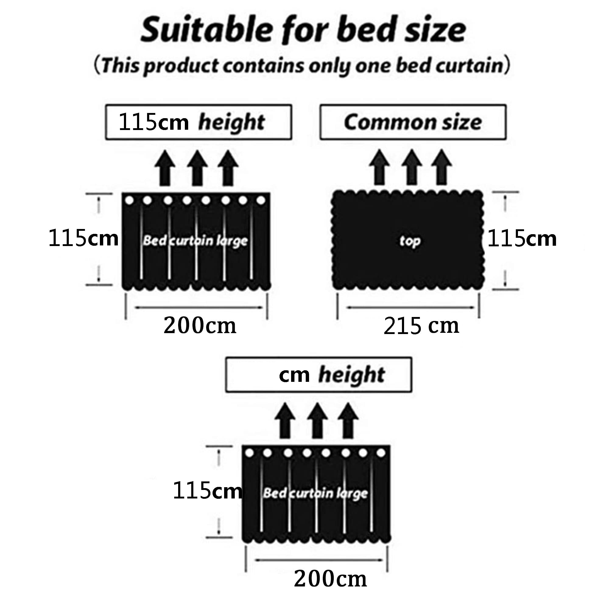 Lobagve Van Caro Bunk Bed Curtains - Breathable Blackout Bed Canopy for Dorms & Home, Dustproof Privacy Bed Tent with Cartoon Design - Perfect for College Students, Kids Rooms & Privacy Spaces