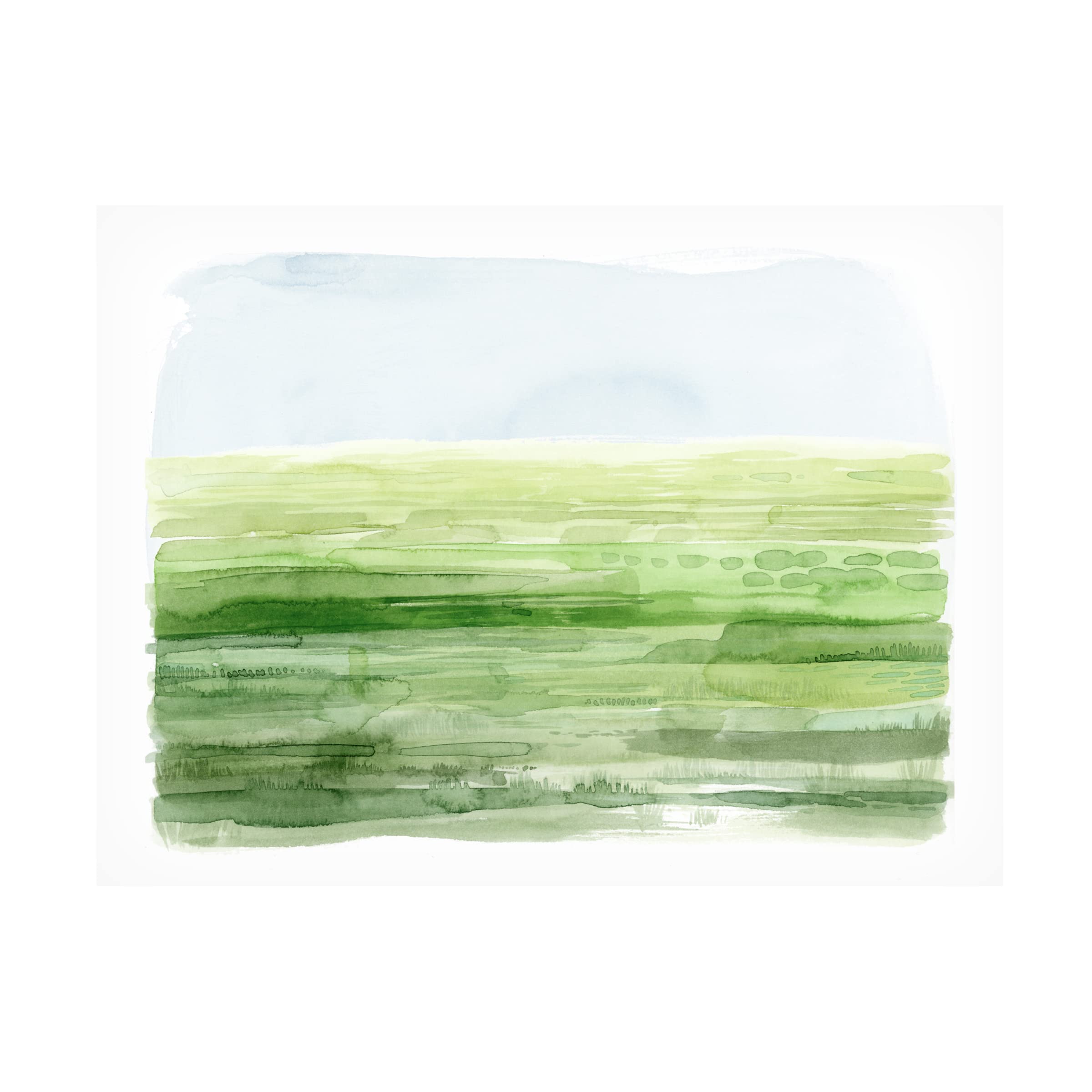 Grace Popp Emerald Moors II Canvas Art Print - Modern Landscape Wall Decor for Living Room, Bedroom & Office - Trademark Fine Art Collection