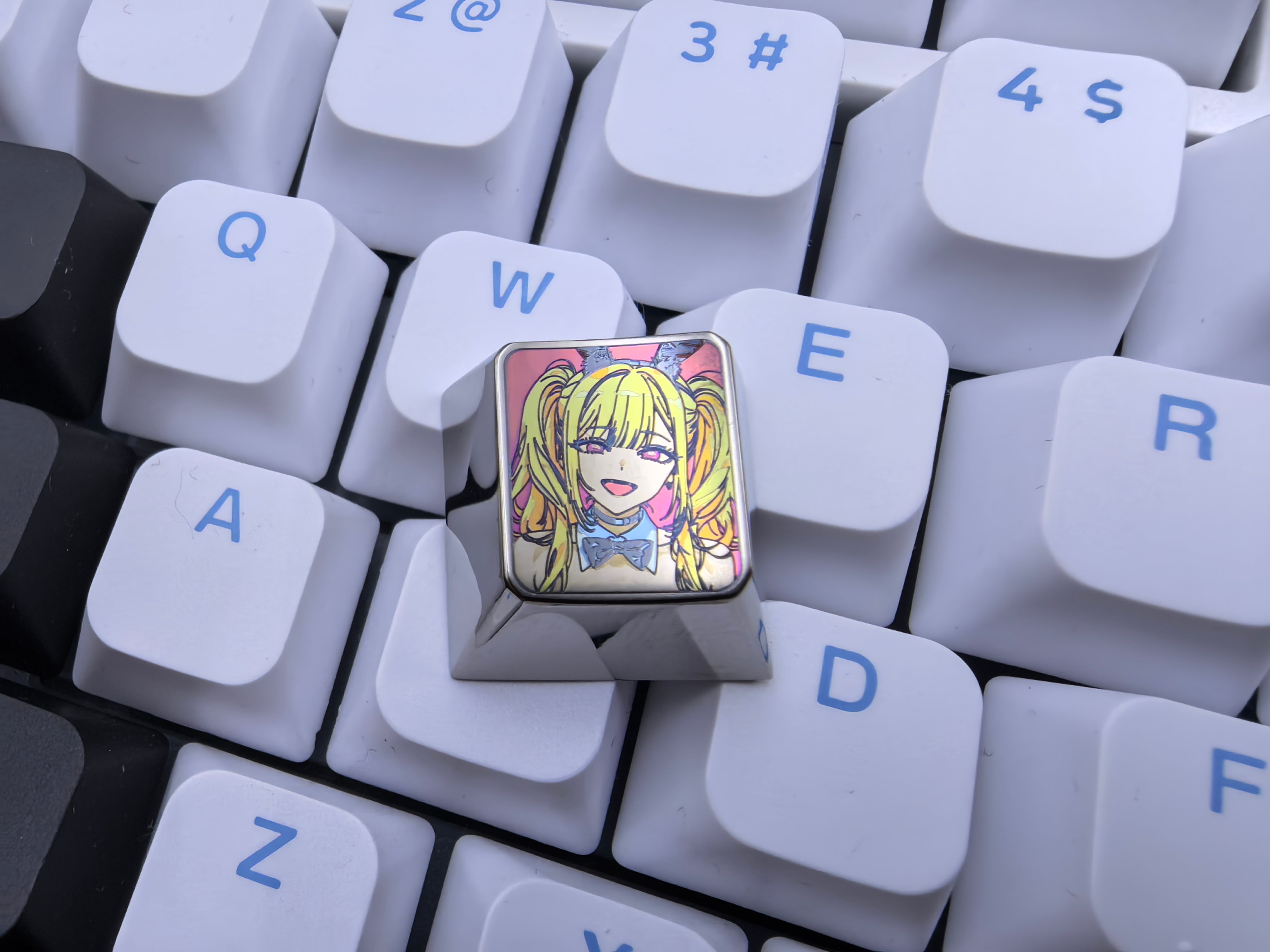 Kitagawa Marin Titanium Alloy Custom Keycaps - Anime Female Lead Artisan Keycaps for Mechanical Keyboards | Perfect for Gaming, Typing & Collectors