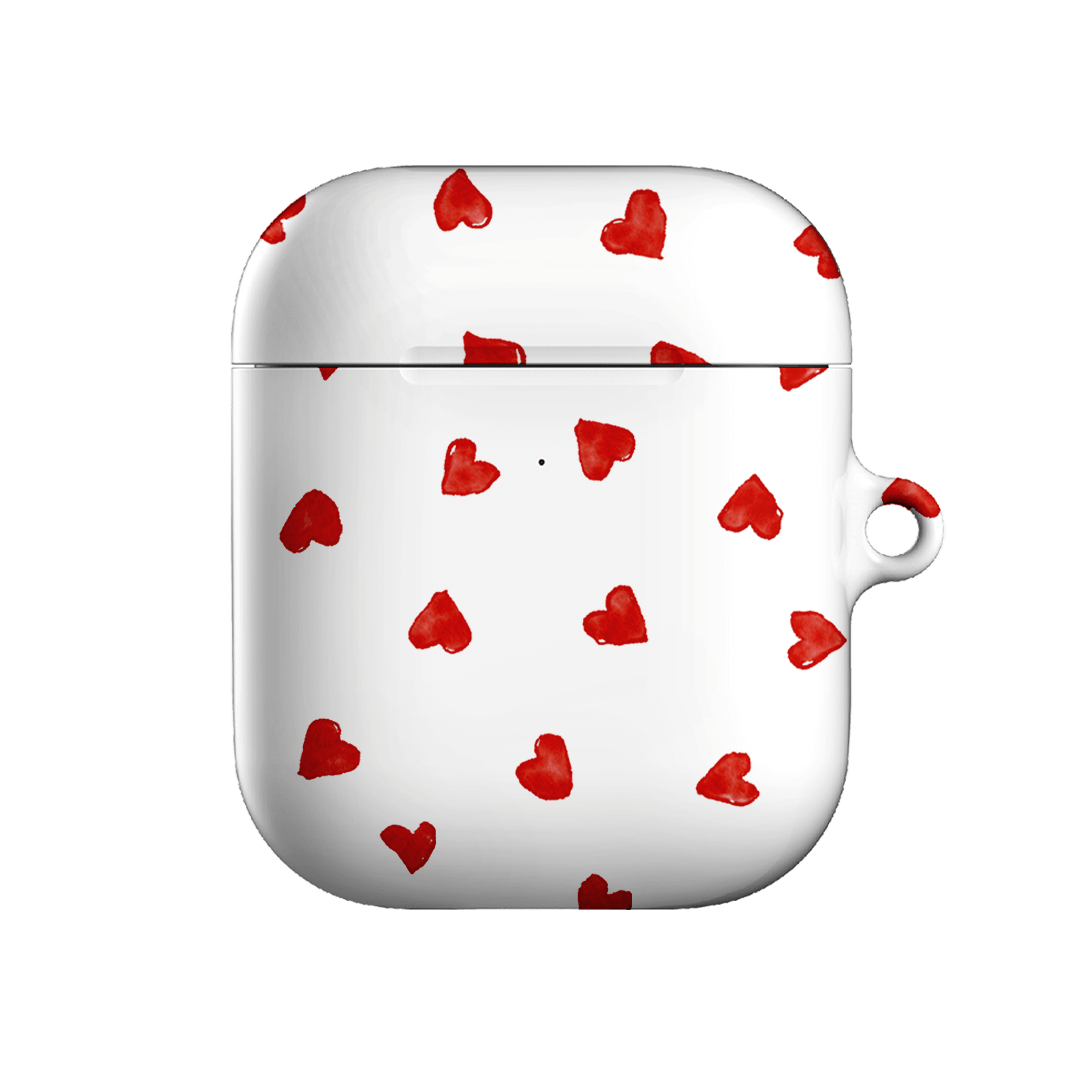 Cute Love Hearts AirPods Case Cover - Trendy Protective Case for AirPods 1/2/3 & Pro - Perfect Gift for Valentine's Day, Anniversary & Couples