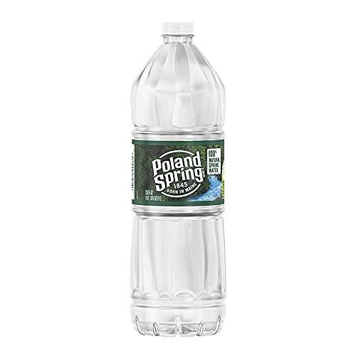 Poland Spring 100% Natural Spring Water, 1 Liter Plastic Bottles (48 Pack) - Perfect for Home, Office, Gym & Emergency Kits | BPA-Free, Hydration On-The-Go