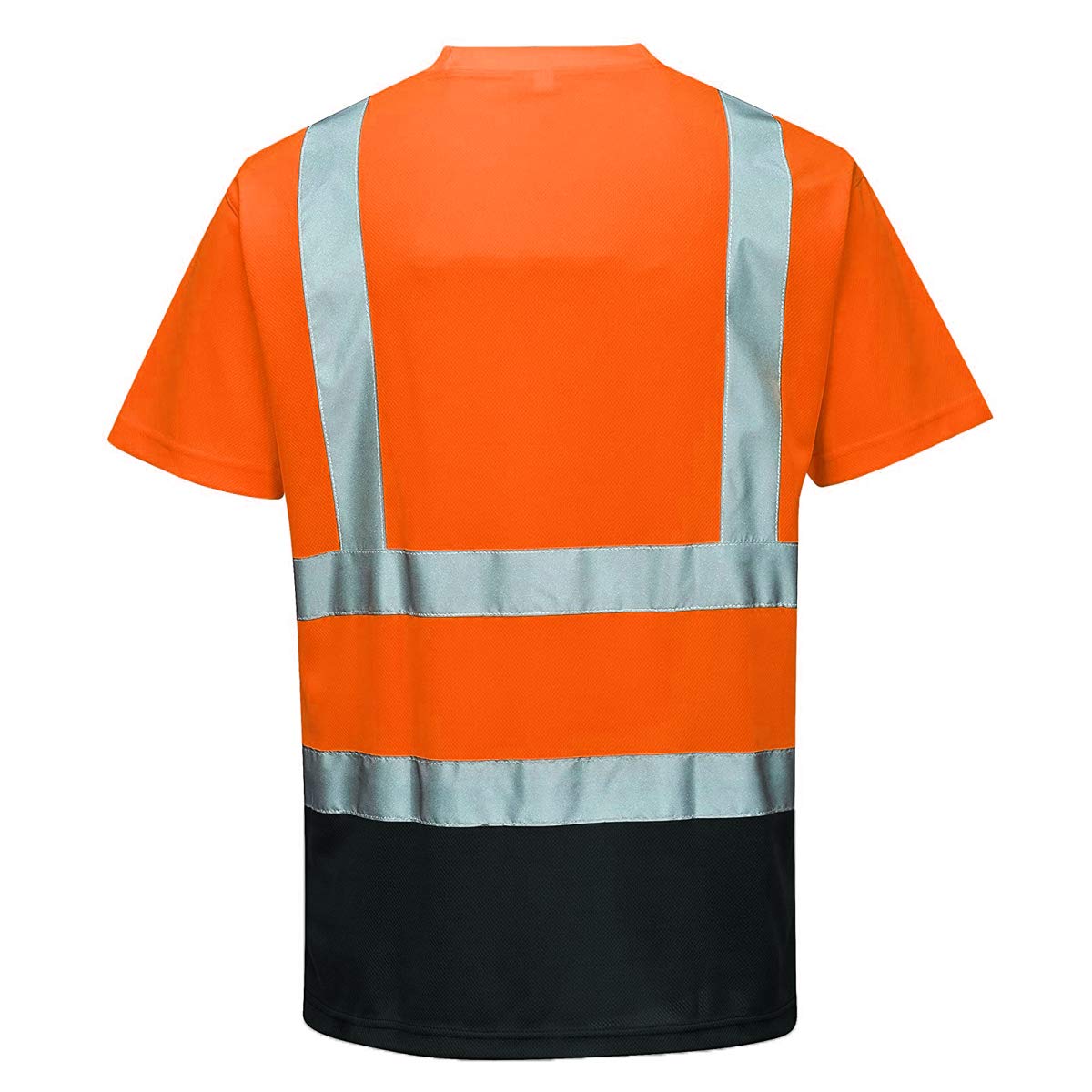 High Visibility Safety Reflective Short Sleeve T-Shirts for Men & Women - Construction Work Shirts with Black Bottom - Ideal for Night Work, Road Construction & Outdoor Safety Gear