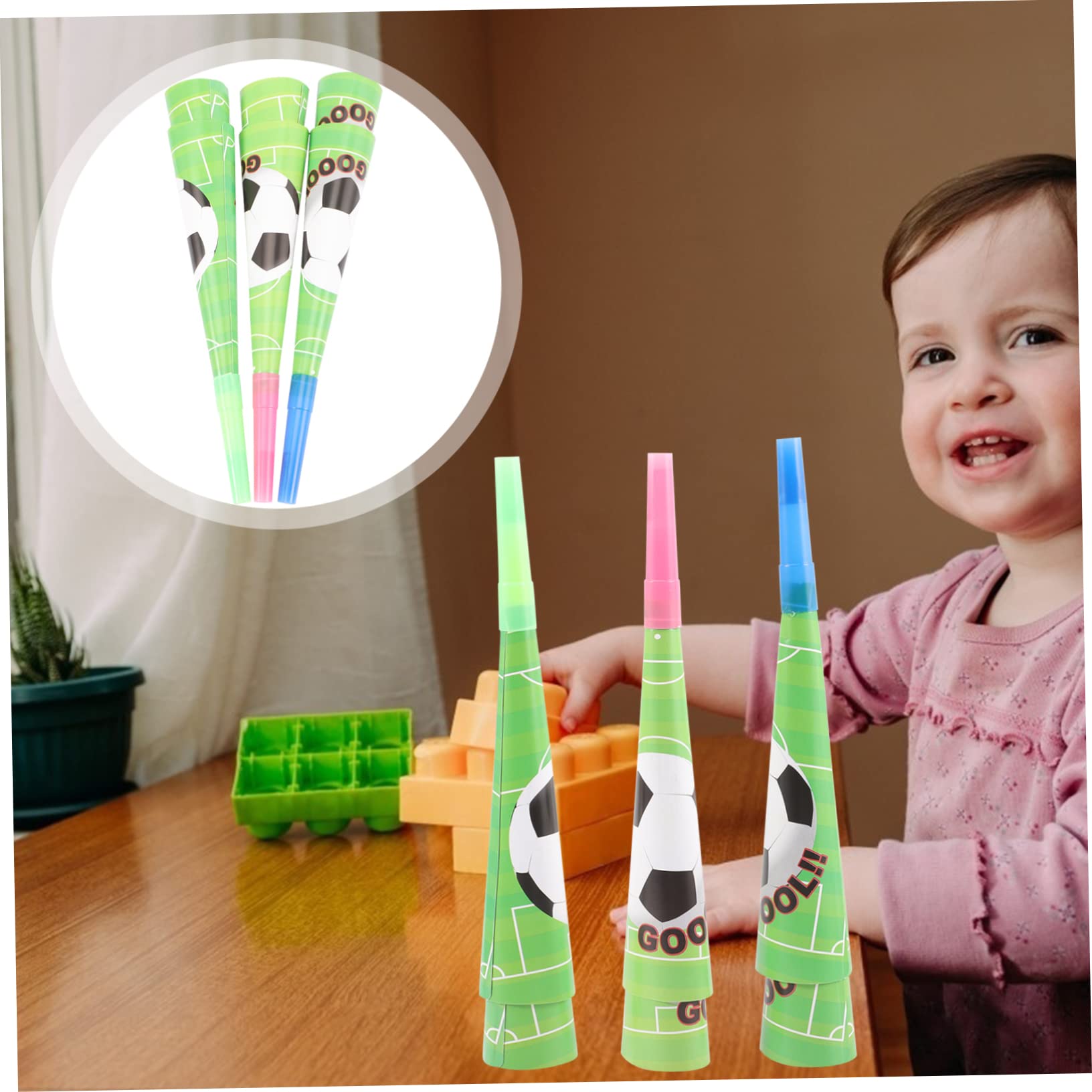 18-Piece Kids Trumpet Sound Horn Set - Musical Wind Instrument Toy for Toddlers & Children - Fun Noise Maker & Balloon Blower - Perfect for Birthday Parties, Classroom Activities & Outdoor Play