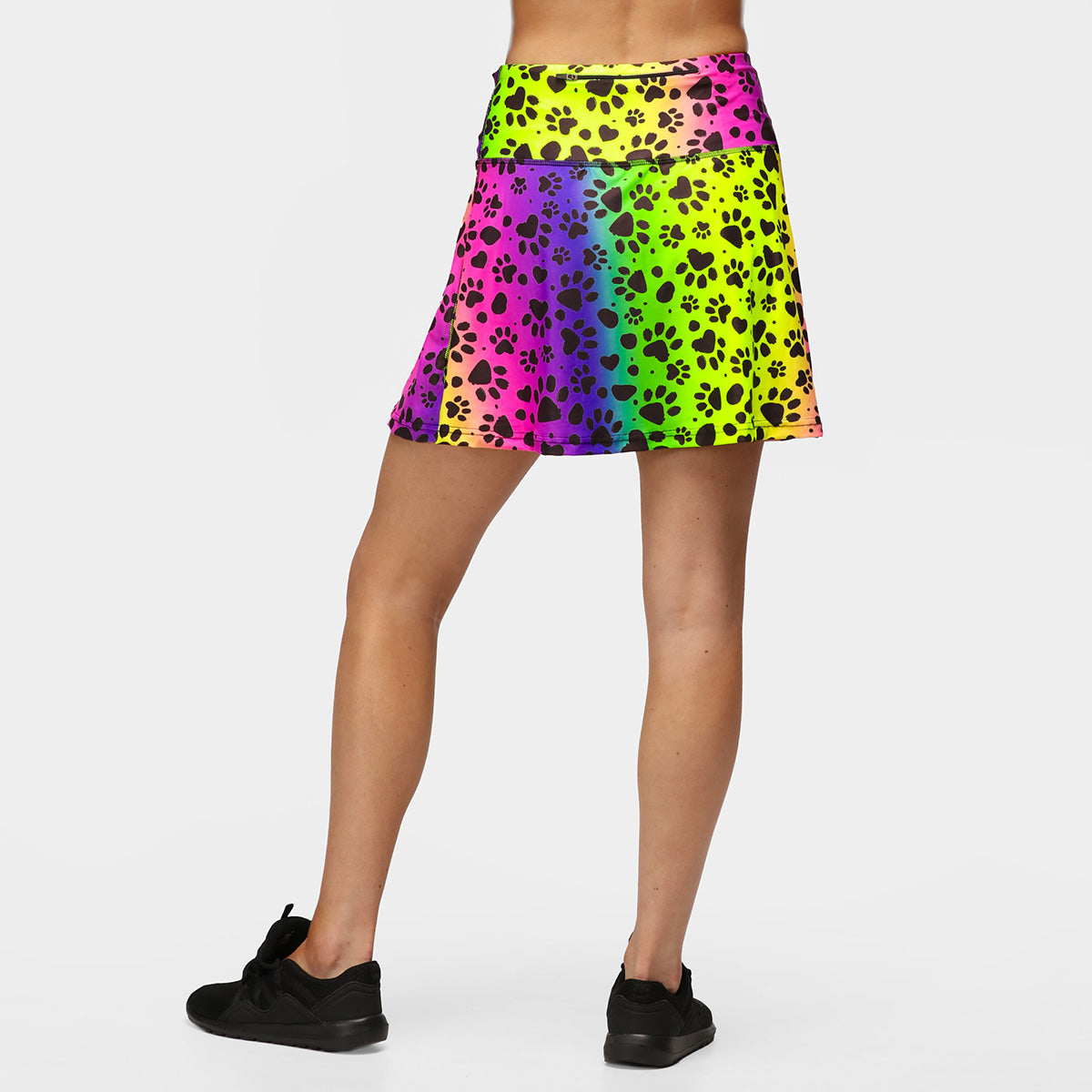 Pawfect Rainbow Skort for Women - Cute & Comfortable Pet Lover Skirt - Perfect for Dog Walks, Cat Cafes & Animal-Themed Events