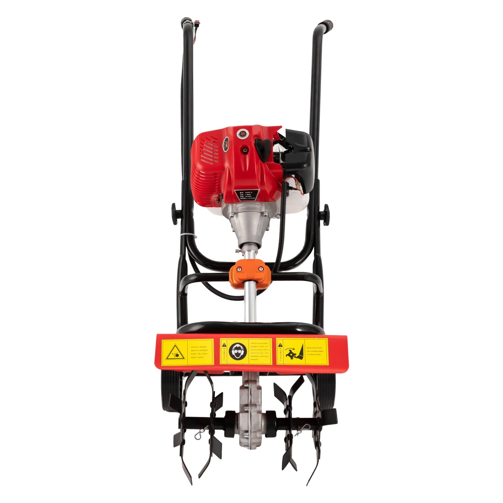 52CC 2-Stroke Gasoline Tiller Cultivator - Hand-Pull Start, Sand & Loose Soil Ripper for Garden & Farm - Air-Cooled Engine - Perfect for Field Cultivation, Plastic Greenhouses, Tobacco Fields & Small Agricultural Plots