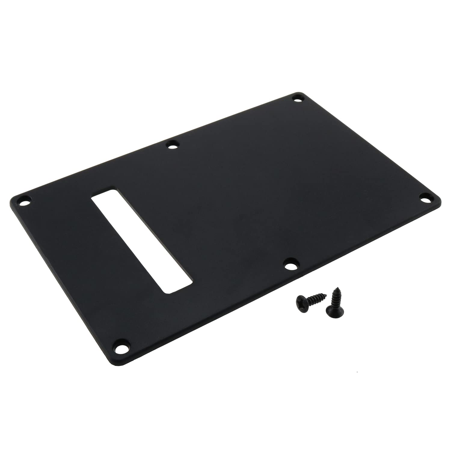 LUORNG Black Electric Guitar Back Plate Set - Includes Neck Plate, Tremolo Cover, Pick Guard & 6 Screws for ST SQ Electric Guitars | Perfect for DIY Repairs, Upgrades & Maintenance