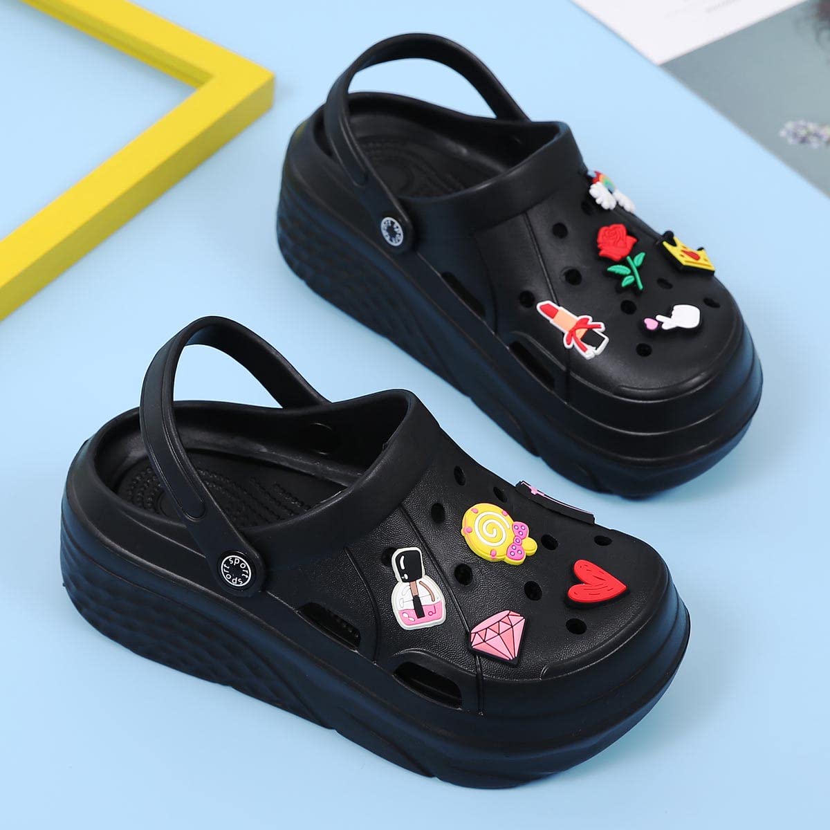 Meidiastra Women's Platform Clogs - Slip-On Slide Wedge Sandals with Arch Support | Comfortable House Slippers & Outdoor Summer Shoes for Women