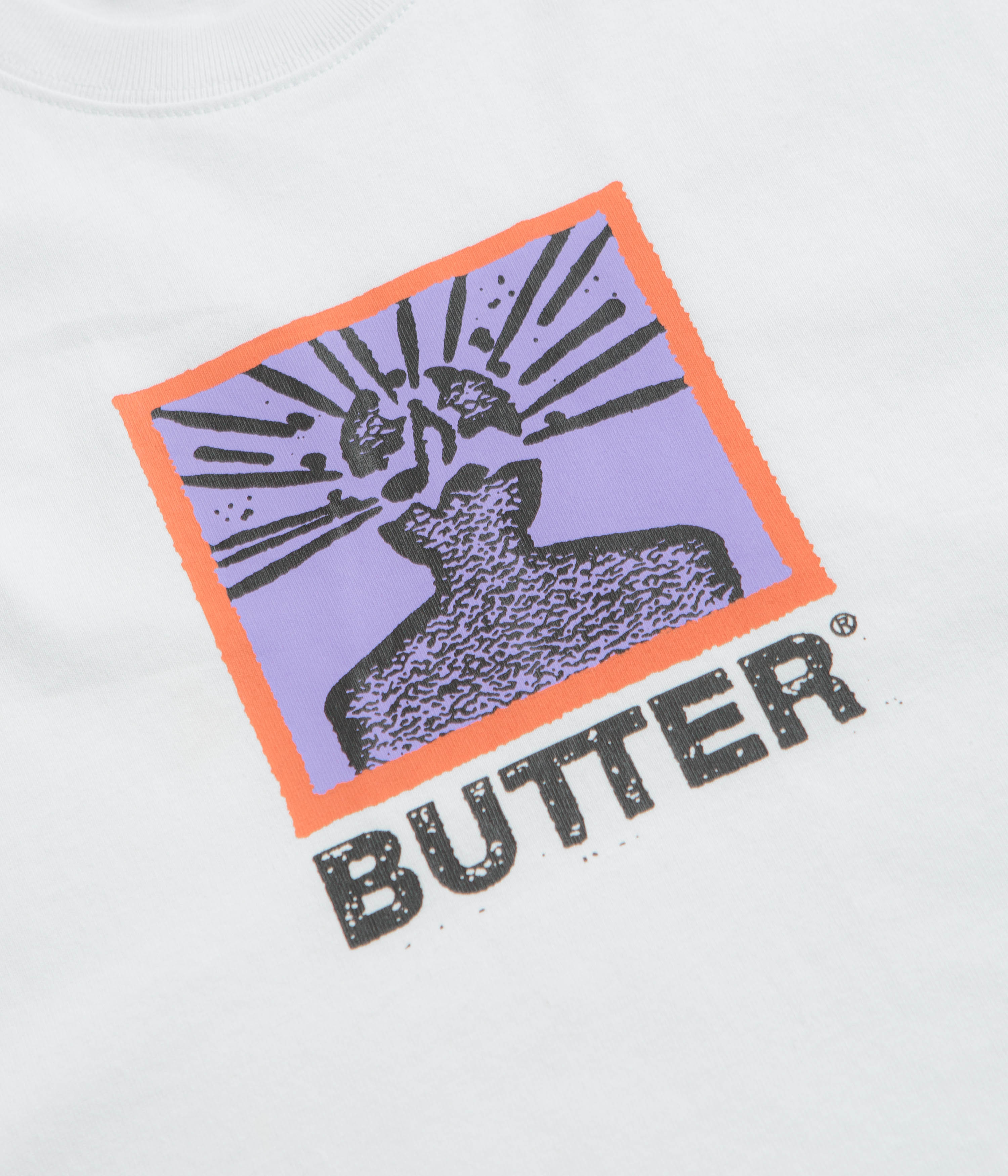 Butter Goods Explosion Graphic T-Shirt for Men - Soft Cotton White Tee - Casual Streetwear for Everyday Wear & Urban Fashion