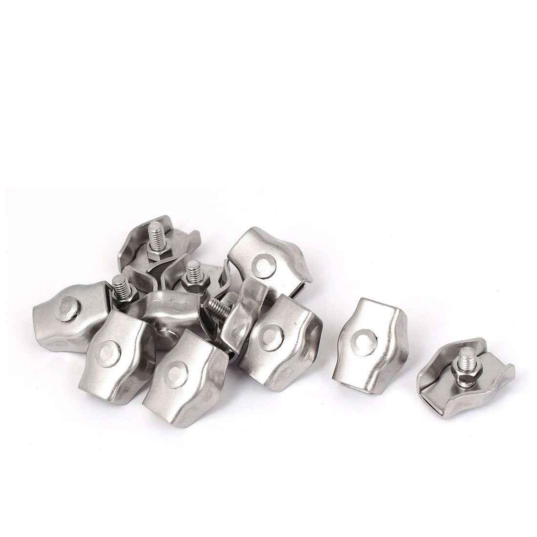 Stainless Steel M5 Wire Rope Clips - 12 Pack Heavy Duty Cable Clamps for Chains, Ropes & Cables | Perfect for Marine, Construction, DIY Projects & Outdoor Rigging