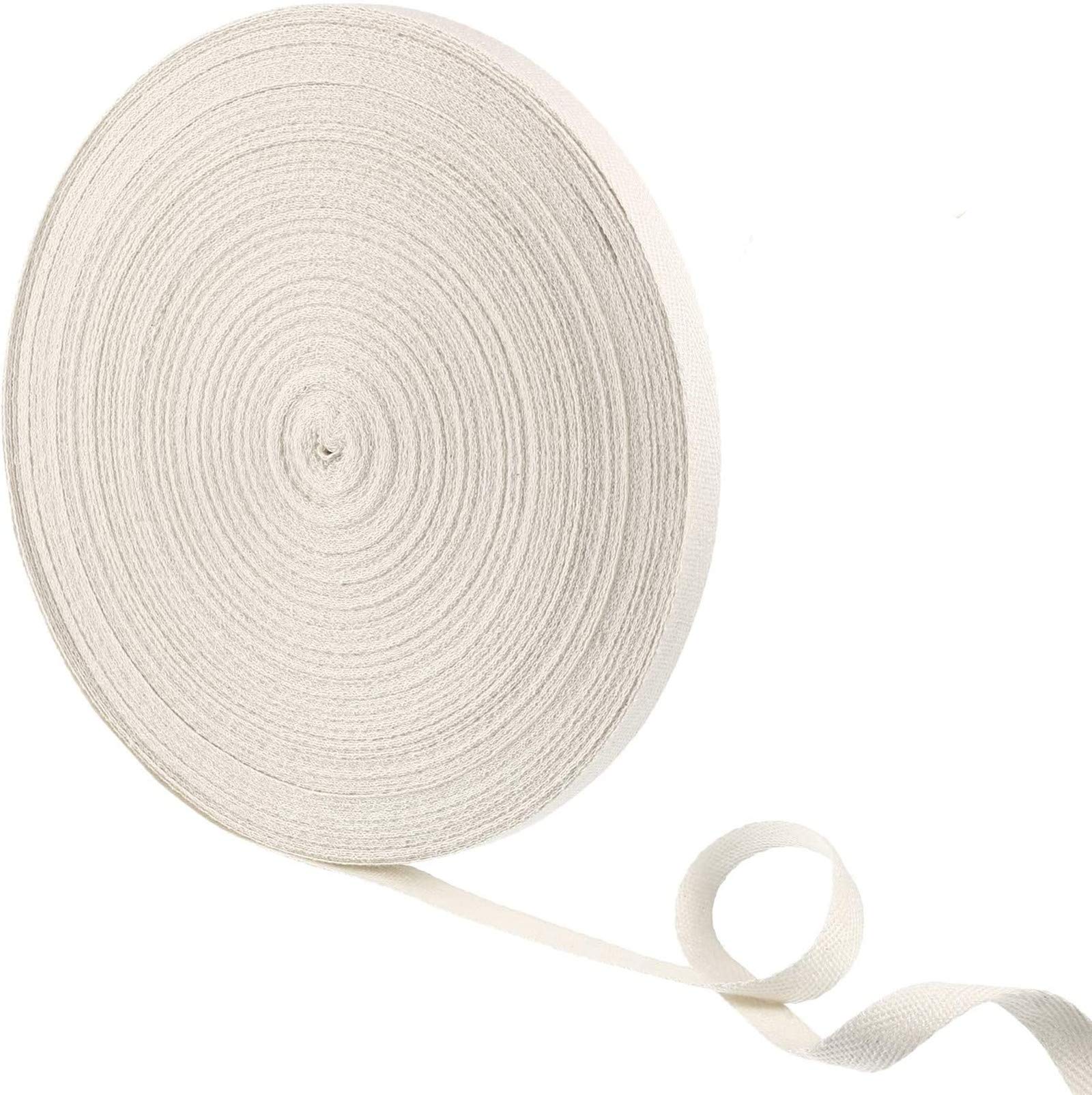 Premium 1/2 Inch Twill Tape Ribbon - 27 Yards Soft Natural Herringbone Webbing for Sewing, DIY Crafts, Scrapbooking & Fabric Projects (Beige) | Perfect for Gift Wrapping, Clothing Trims & Home Decor