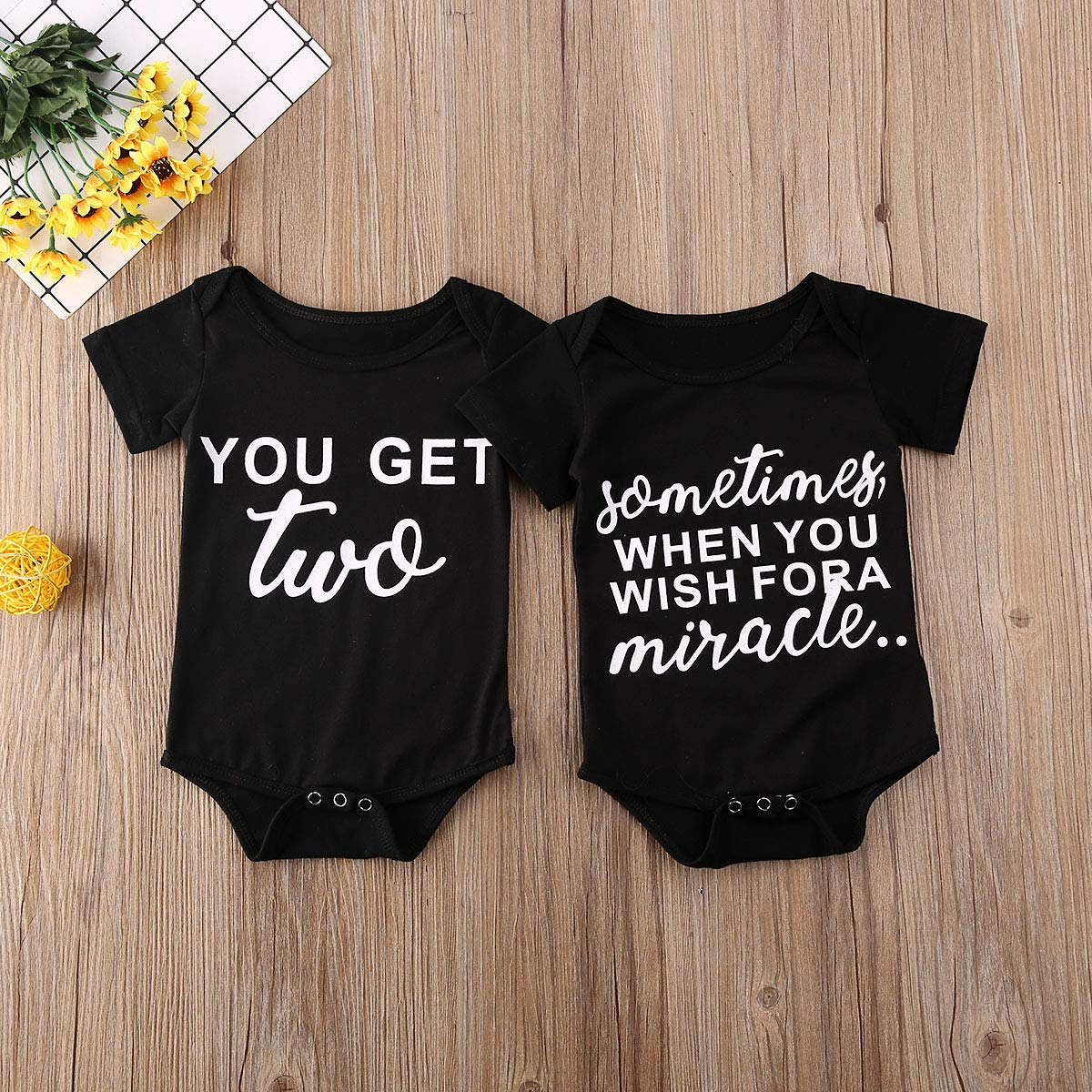 KMBANGI Newborn Baby Boy & Girl Cotton Romper Bodysuit - Cute Letter Print Short Sleeve Outfit for Summer | Perfect for Playdates, Photo Shoots & Everyday Wear