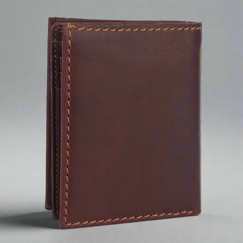 MET Men's Center Wing RFID Blocking Leather Wallet - Slim Bifold Design for Credit Cards & Cash - Perfect for Travel, Business & Everyday Use