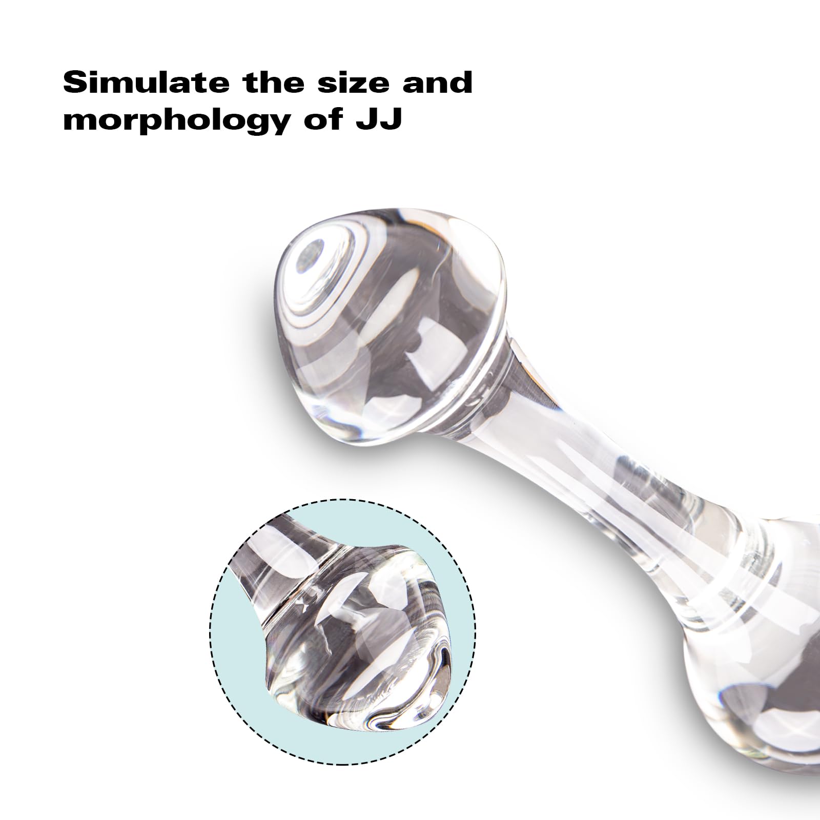 Premium Crystal Glass Pleasure Wand - Double-Ended Mushroom Head Anal Plug for G-Spot & P-Spot Stimulation | Adult Sex Toy for Couples & Solo Play | Sensual Massage & Intimate Exploration