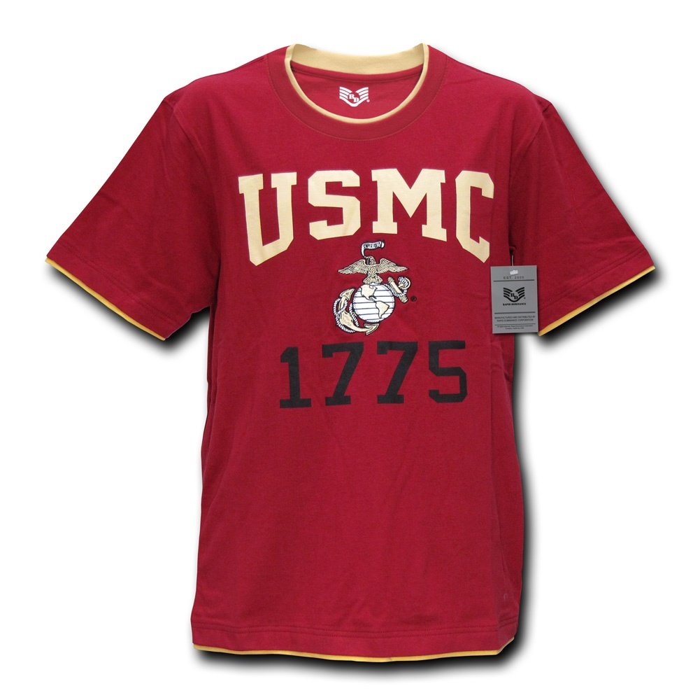 Rapid Dominance Marines Pitch Double Layer T-Shirt for Men - Military Inspired Casual Wear for Outdoor Activities and Everyday Use