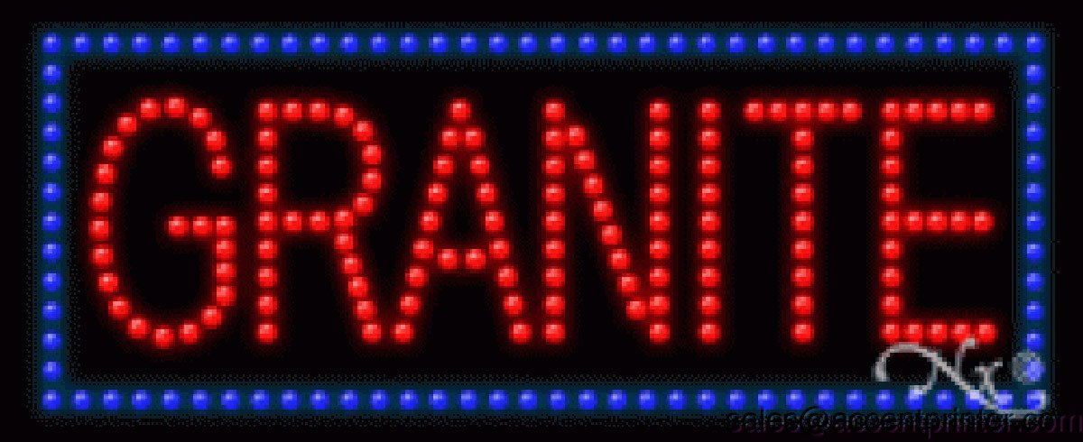 Granite Flashing & Animated LED Sign - High Impact, Energy Efficient Commercial Signage for Storefronts, Restaurants & Retail Displays