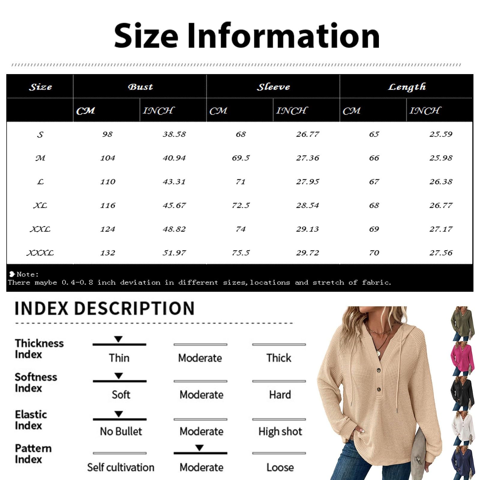 Cozy Women's Christmas Waffle Knit Hoodie - Long Sleeve V-Neck Pullover Sweatshirt with Drawstring | Holiday Party, Family Gathering & Winter Outfit Essential
