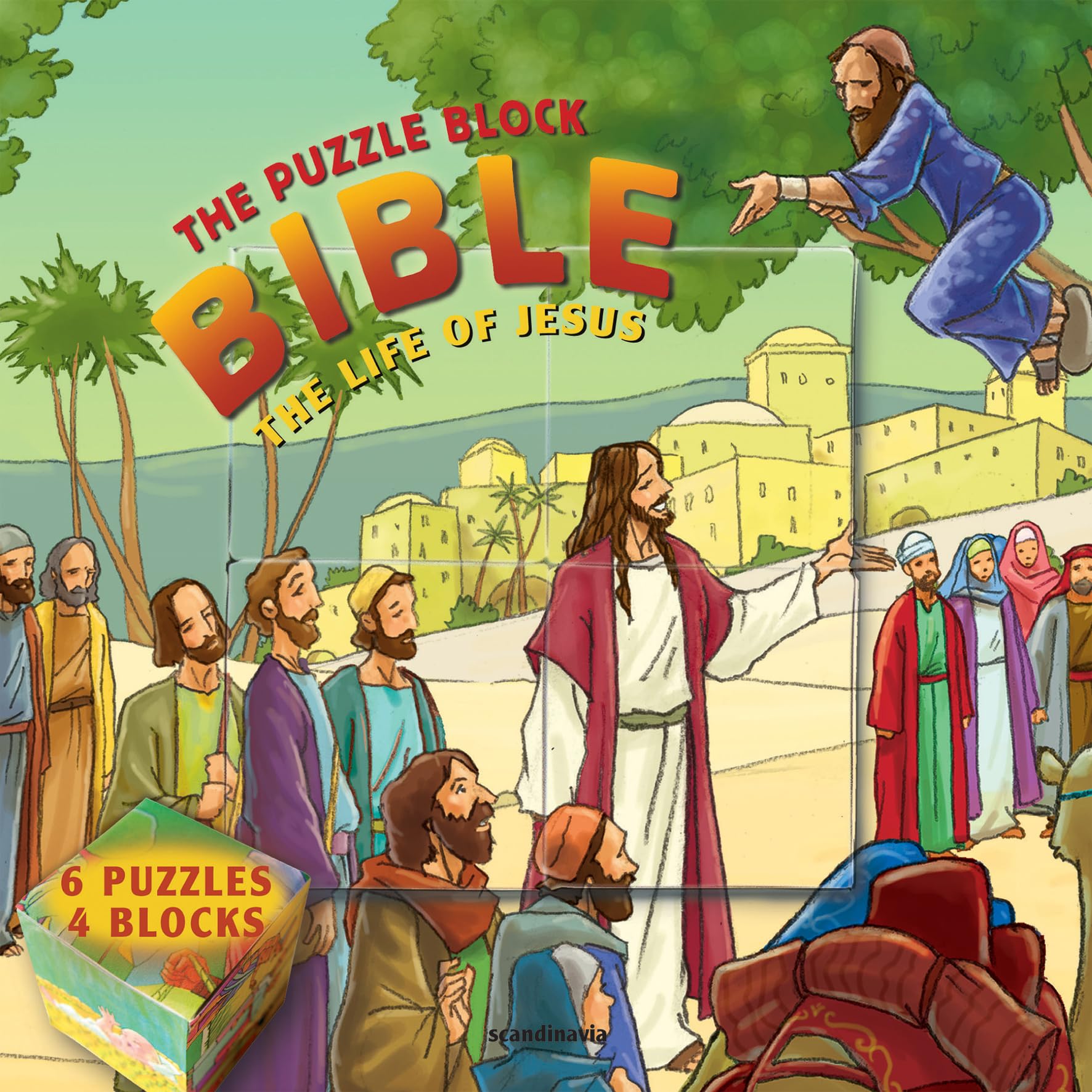 Kids Bible Game - The Life of Jesus Puzzle Block Bible: Interactive Christian Learning Toy for Children | Sunday School, Homeschool & Family Devotion Activities