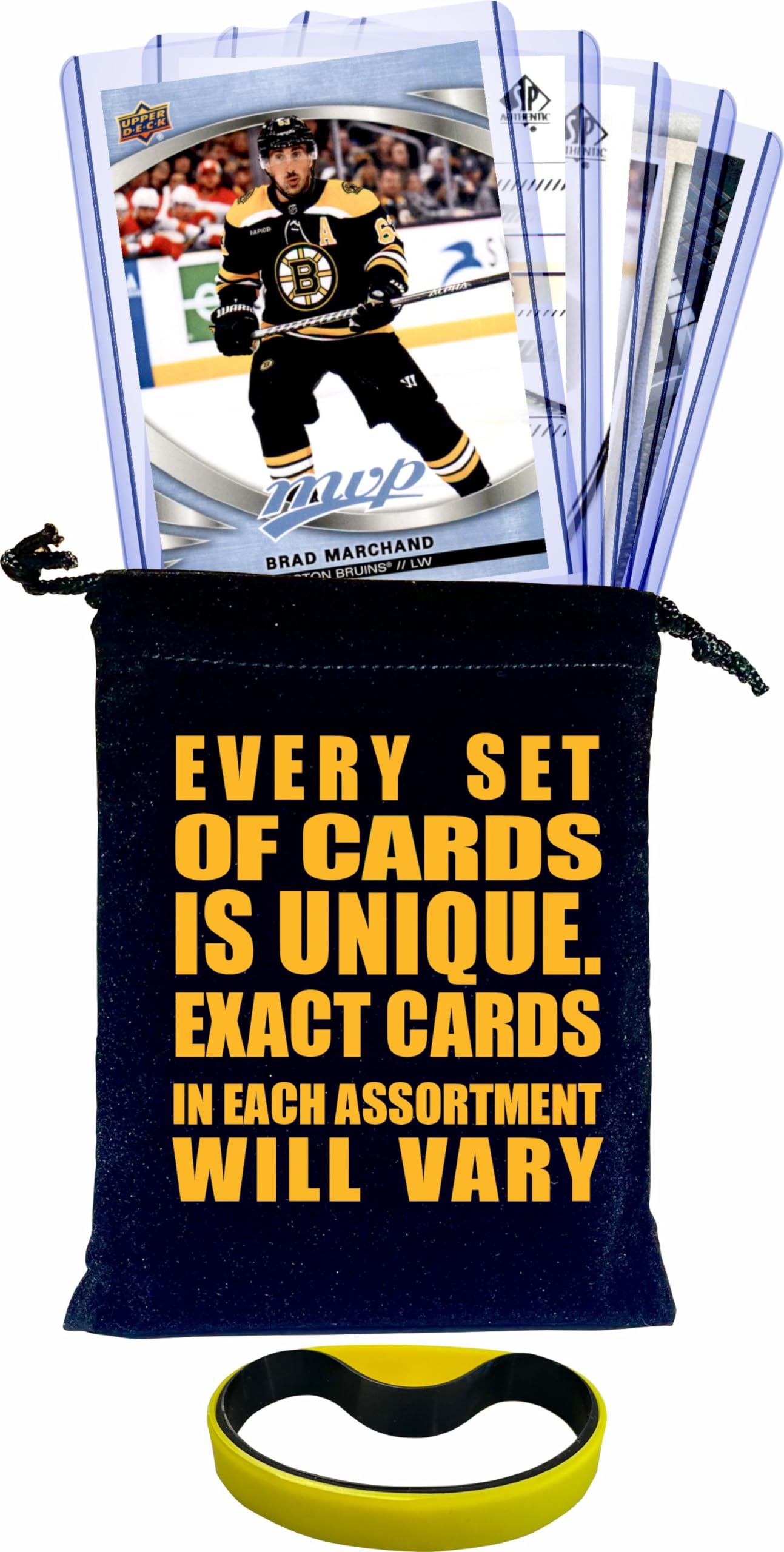 Brad Marchand (5) Assorted Boston Bruins Hockey Cards Gift Pack - Perfect for Collectors, Fans & Sports Memorabilia Gifts