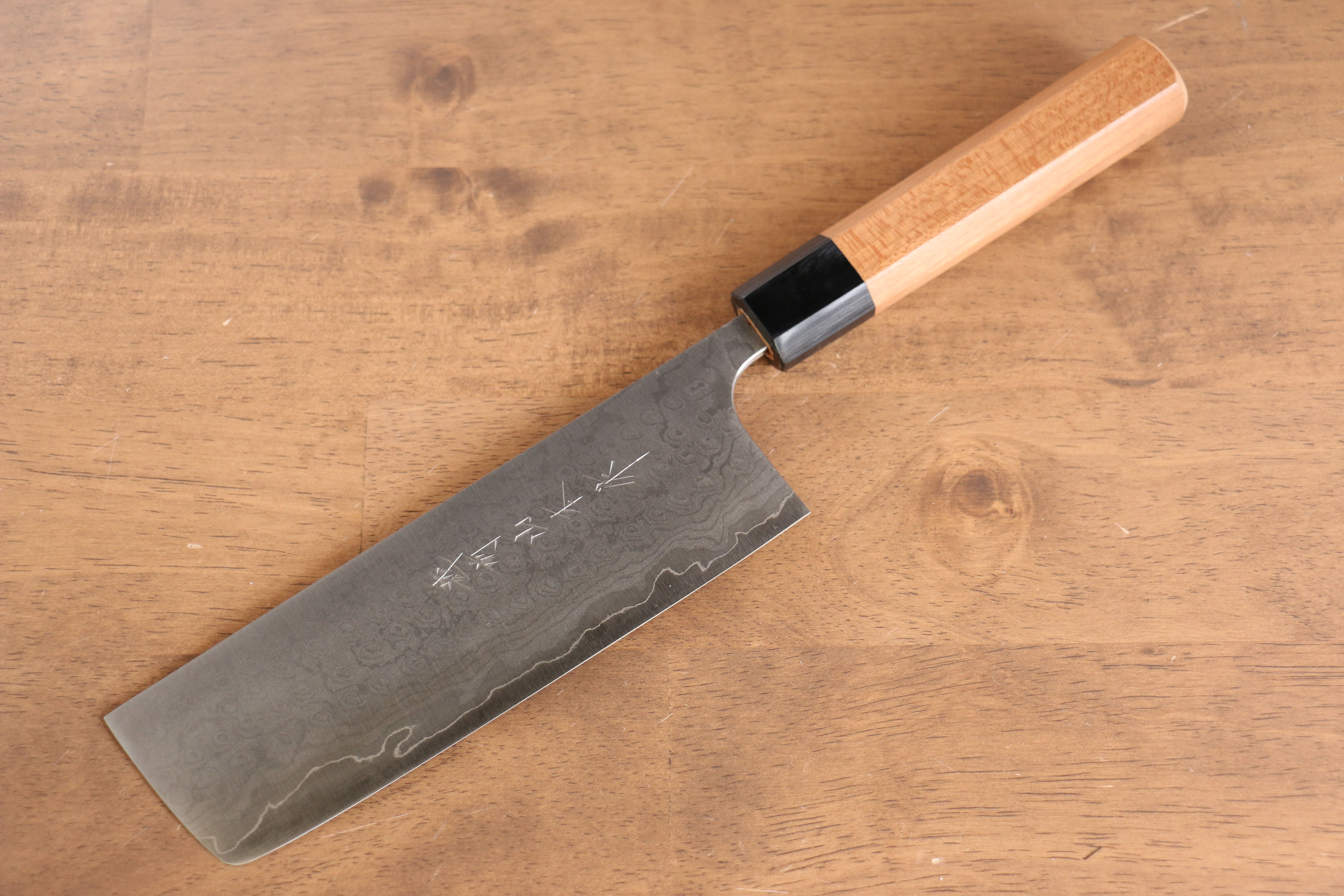 VG10 Damascus Nakiri Knife 165mm - Japanese Cherry Blossom Handle - Professional Chef's Vegetable Knife for Precise Chopping, Slicing & Dicing - Ideal for Home Cooks & Sushi Chefs