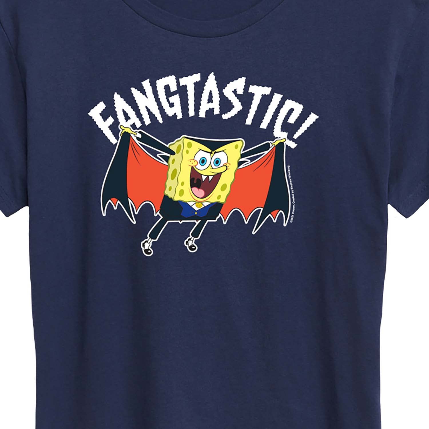 Spongebob Squarepants Fangastic Women's Short Sleeve Graphic T-Shirt - Funny Cartoon Tee for Casual Wear, Cosplay & Gift Giving