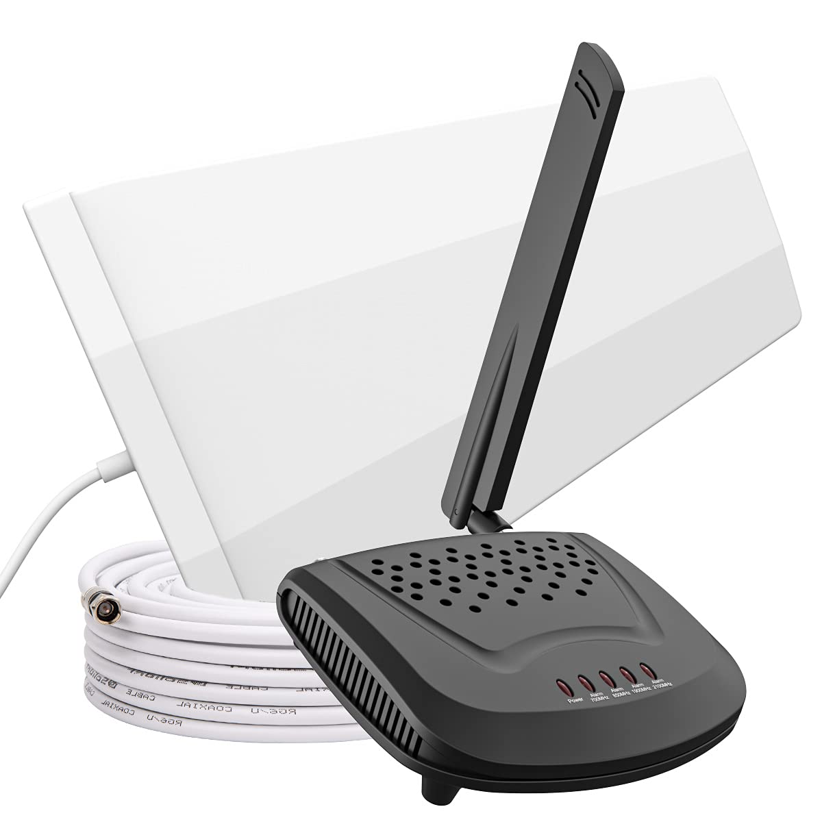 Amazboost Cell Phone Signal Booster Kit - Compatible with Verizon, AT&T, T-Mobile & All US Carriers | 2000 sq ft Home Coverage | Improve Weak Signals for Better Calls & Streaming