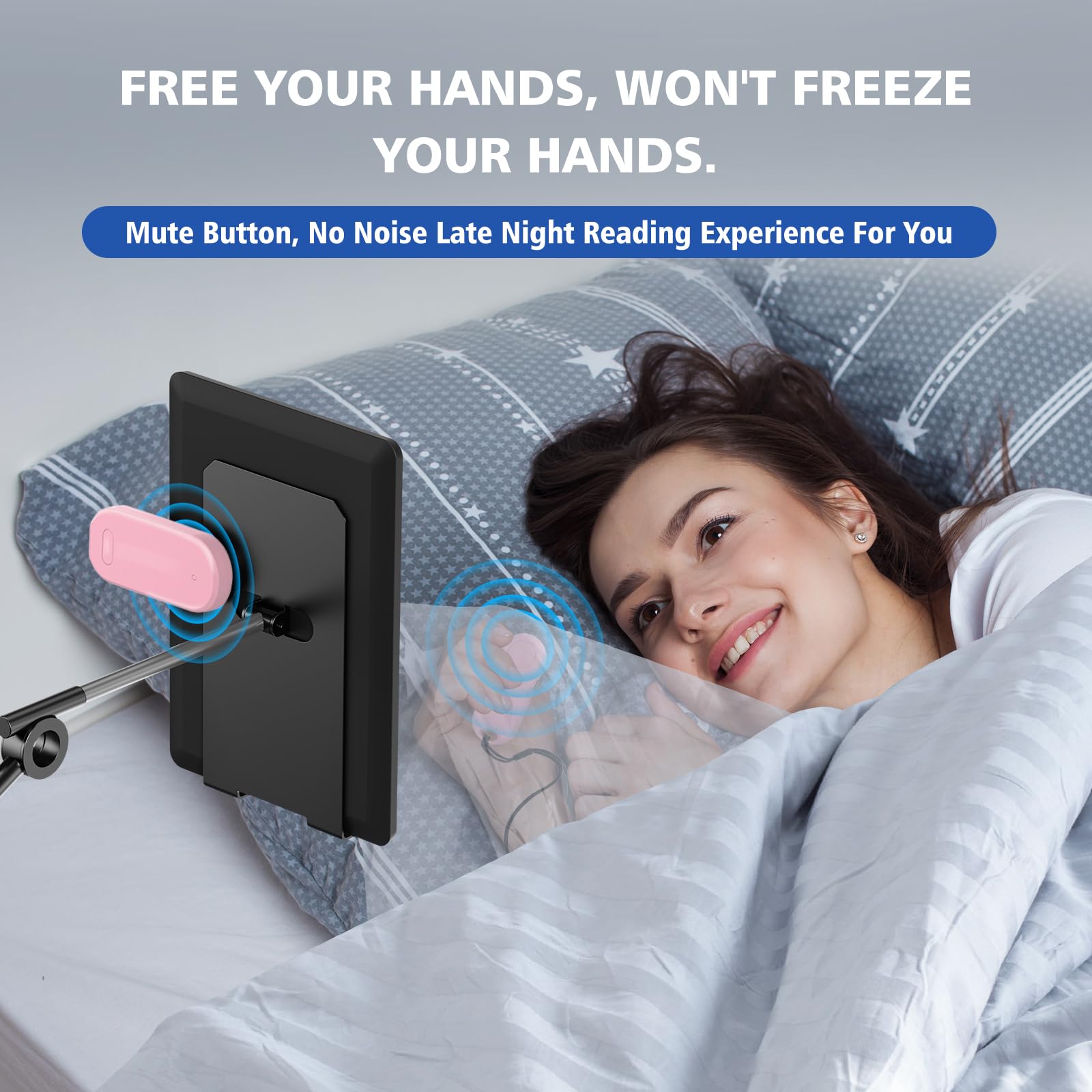 Kindle Page Turner Remote Control - Compatible with Kindle Paperwhite, Oasis & iPad Kindle App | Hands-Free Reading Accessories (Pink) | Perfect for Bedtime Reading, Classroom Use & Book Lovers
