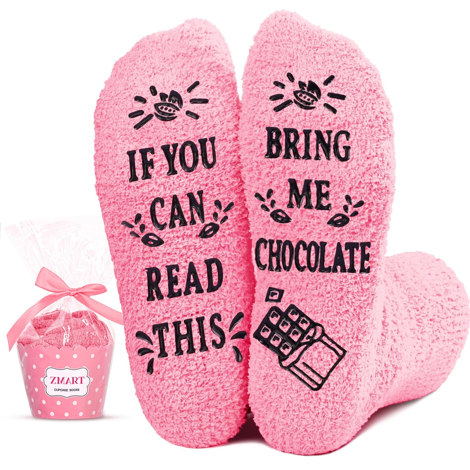 Zmart Women's Chocolate Pizza Coffee Socks - Funny Food Themed Gift Socks for Coffee Lovers, Bakers & Pizza Enthusiasts - Perfect for Christmas, Birthdays & Office Parties