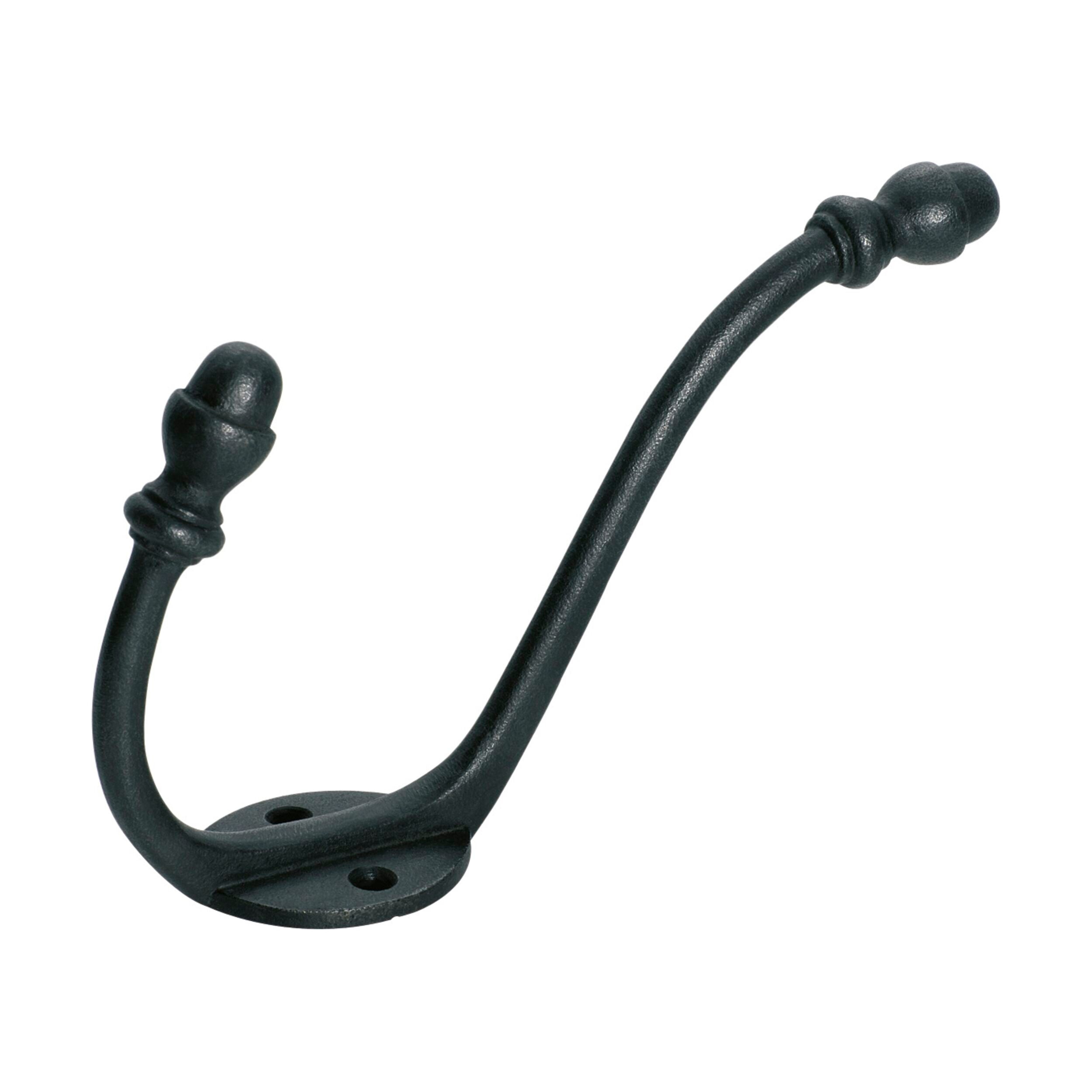 Large Acorn Hat & Coat Hook - Matte Black Iron Wall Hanger (H150xP95mm) - Perfect for Entryway, Mudroom, and Bathroom Organization
